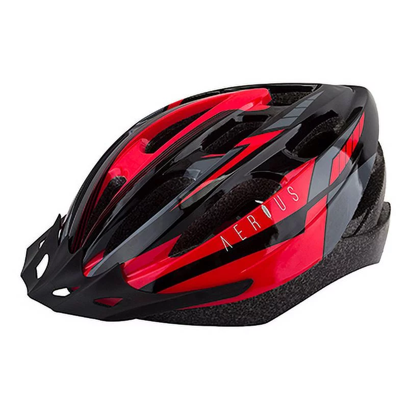 Aerius V19-Sport All-Purpose Helmet In-Mold Head Lock Fit Black/Red Medium/Large