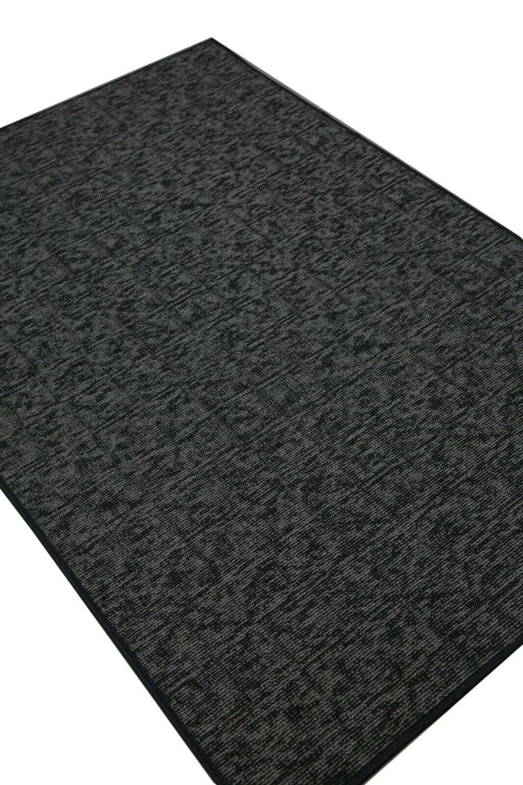 Furnish My Place Modern Indoor/Outdoor Commercial Solid Color Rug - Black, 5' x 16', Runner, Pet and Kids Friendly Rug. Made in USA, Area Rugs Great for Kids, Home Décor, Event, Wedding