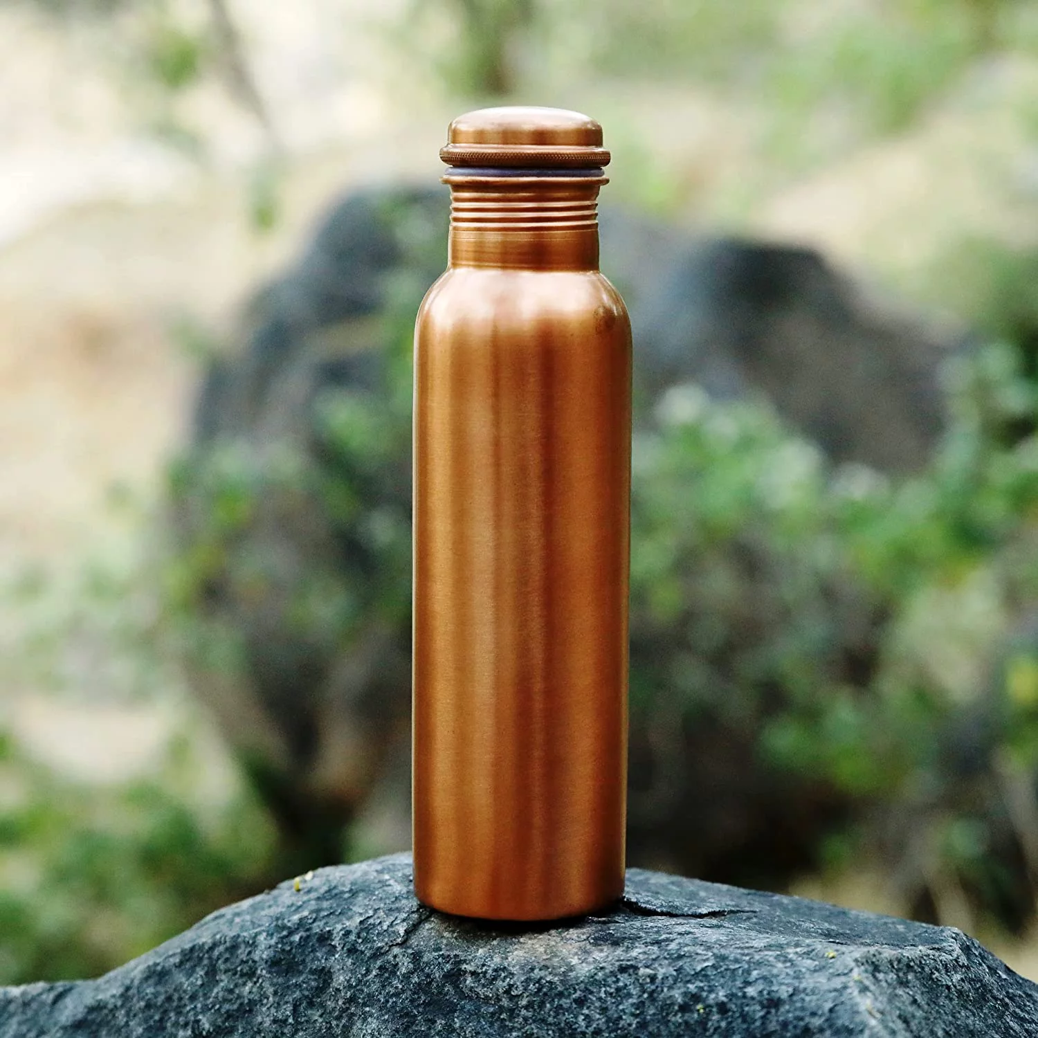 Daddy Shoppe Yoga Water Copper Bottle Vintage Look Healthy Living Wellness Gift 30 OZ Ayurvedic Gym Travel Bottles