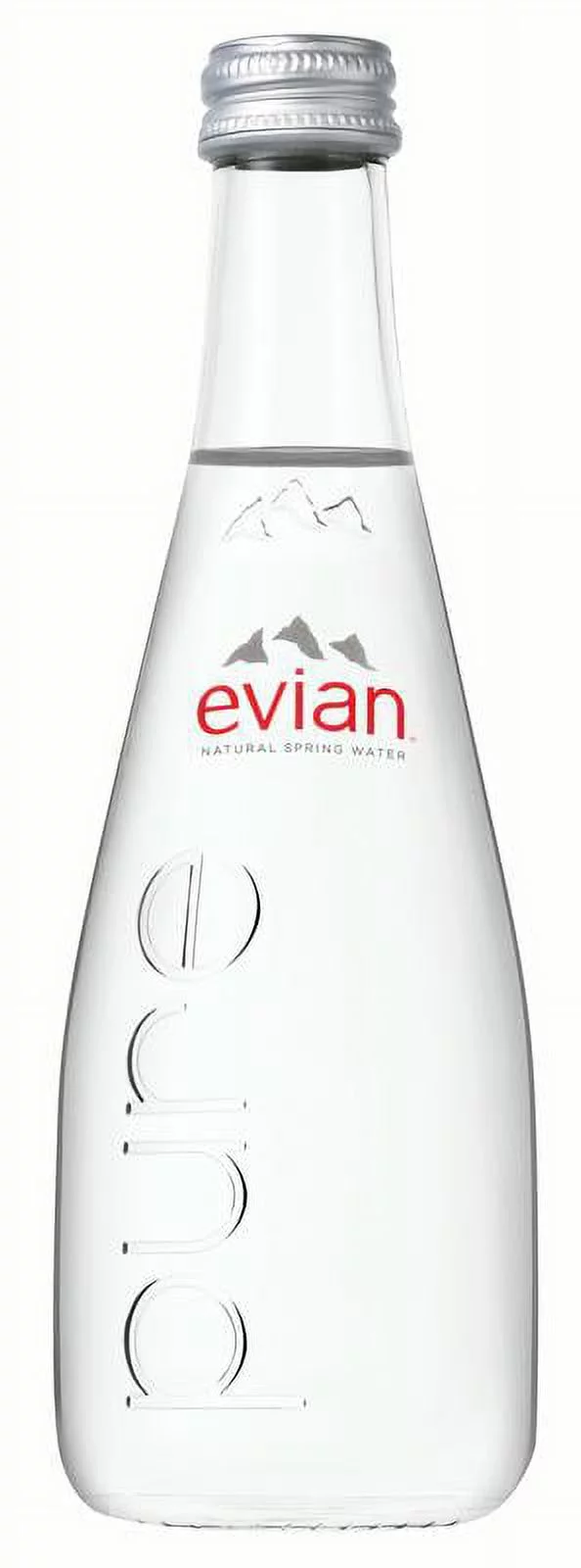 Evian Natural Spring Water, 11.1 Fl Oz, Glass, 20-Pack
