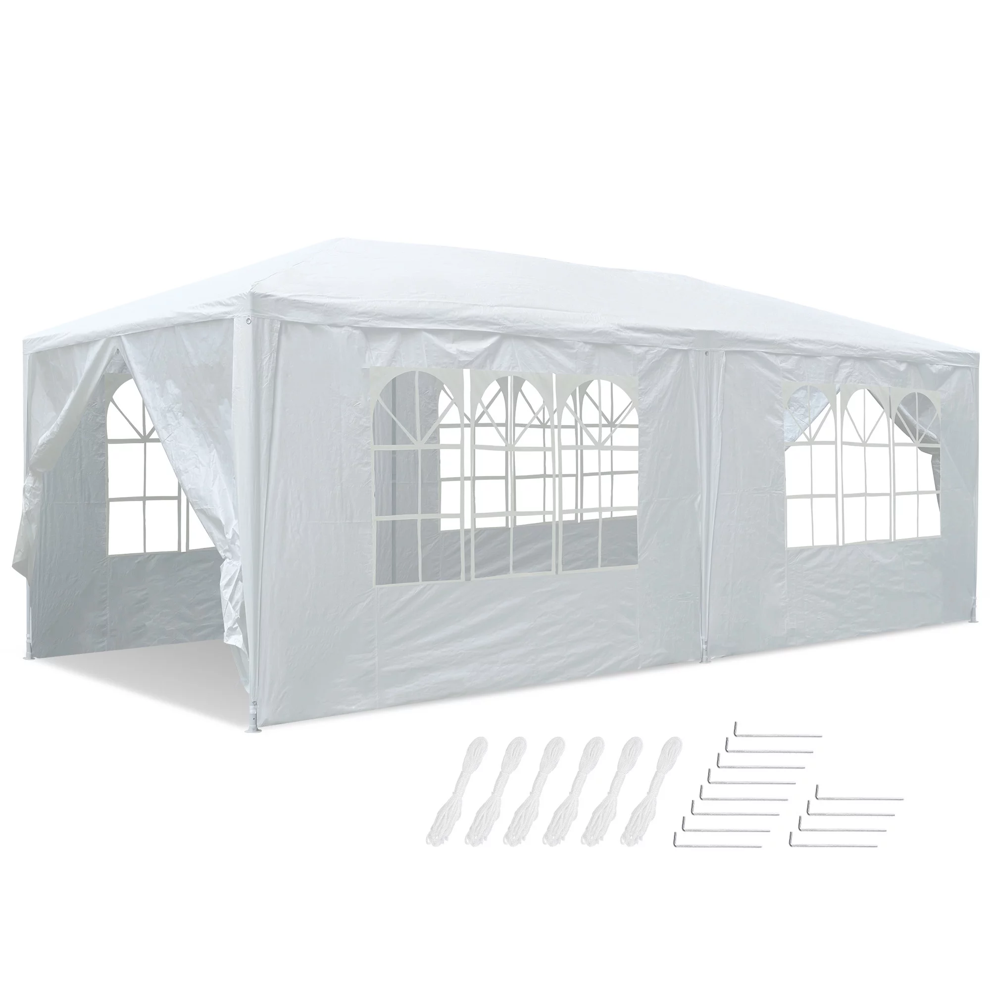 Premium Outdoor Event Shelter with Side Walls - White - 9.0 - Elevate your outdoor events effortlessly!