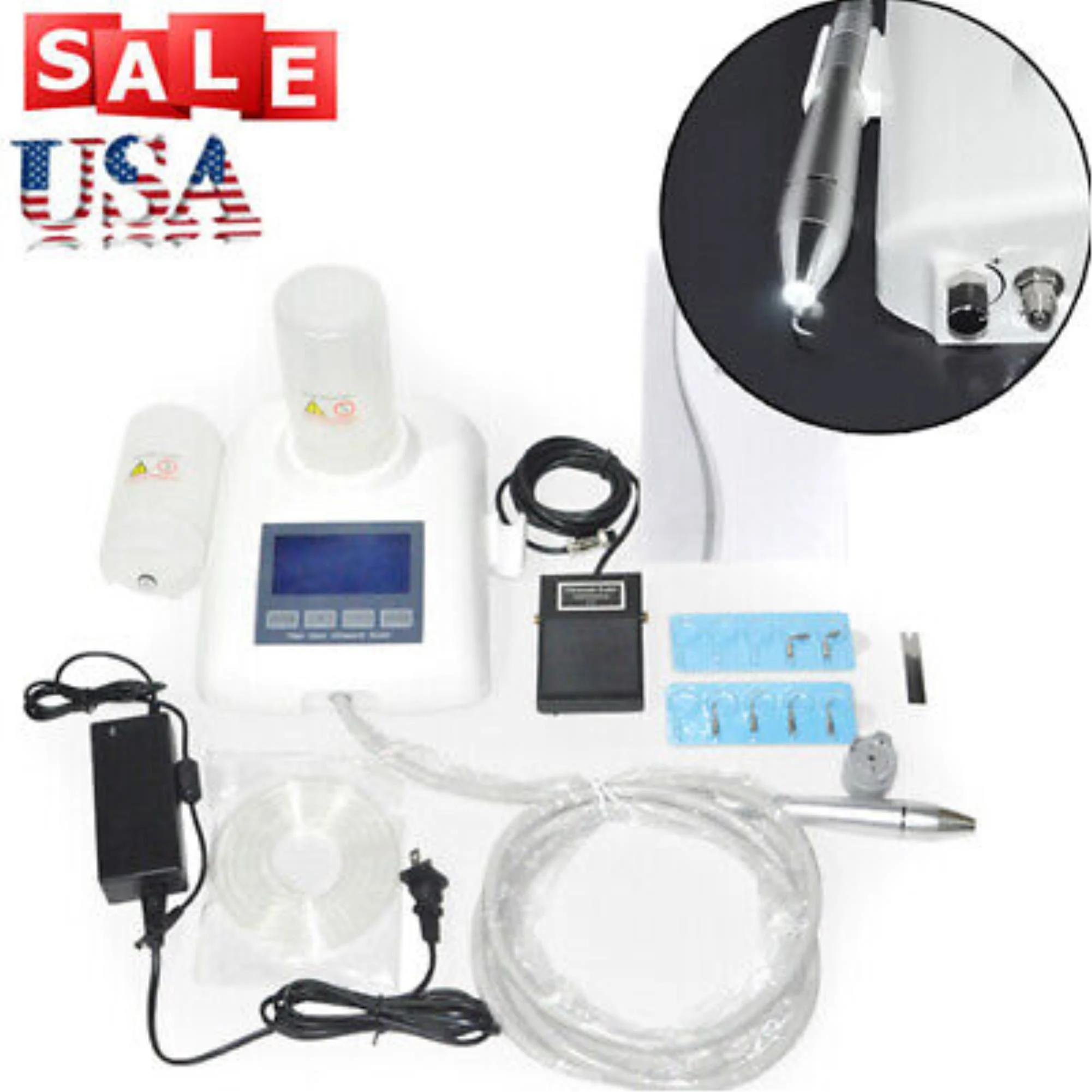 Efficient Dental : LCD Fiber Optic Handpiece & Self Contained Water Bottle for Superior Cleaning and Oral