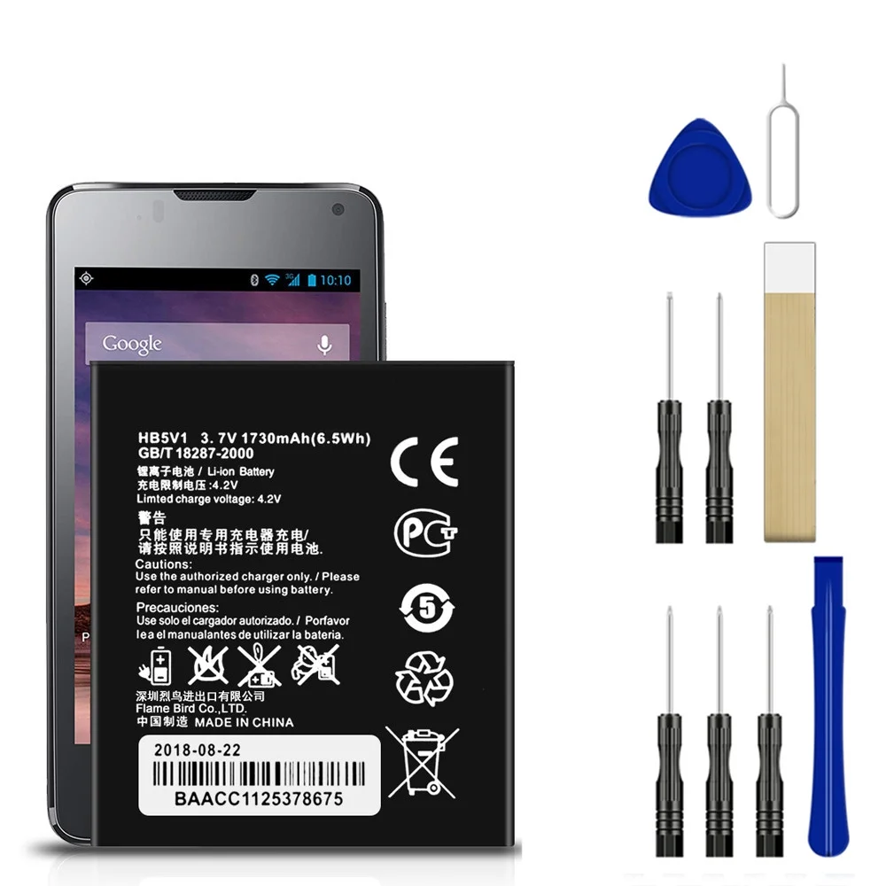 Replacement Battery HB5V1 For Tracfone Huawei Ascend W1 H883G Tool