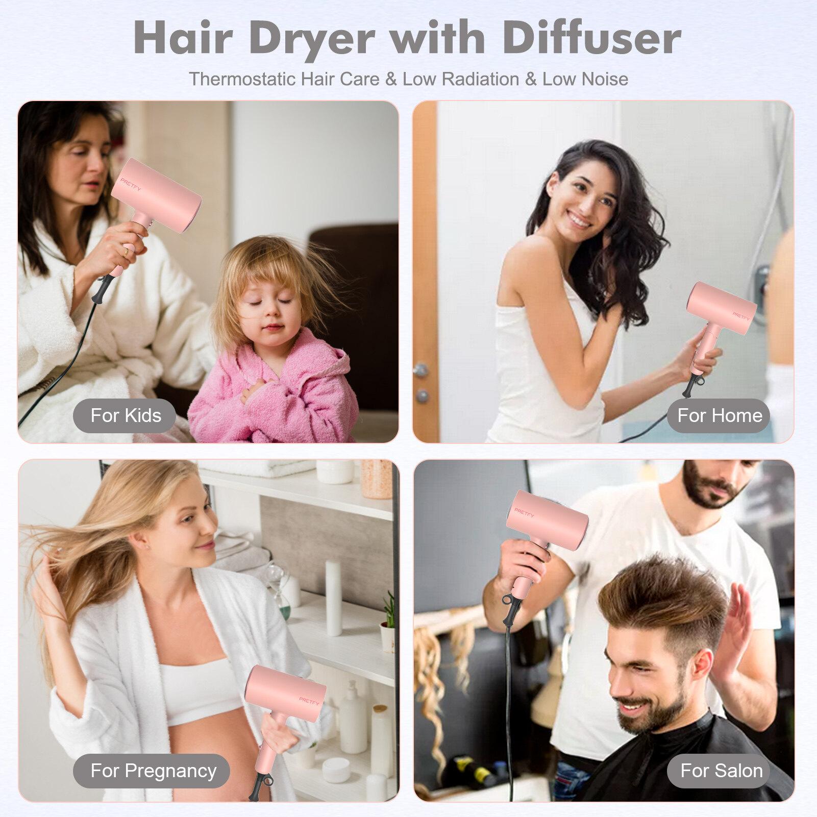 2000W Hair Dryer Large Wind Quickly Drying Hydrate Hair Household Hotel Hair Salon