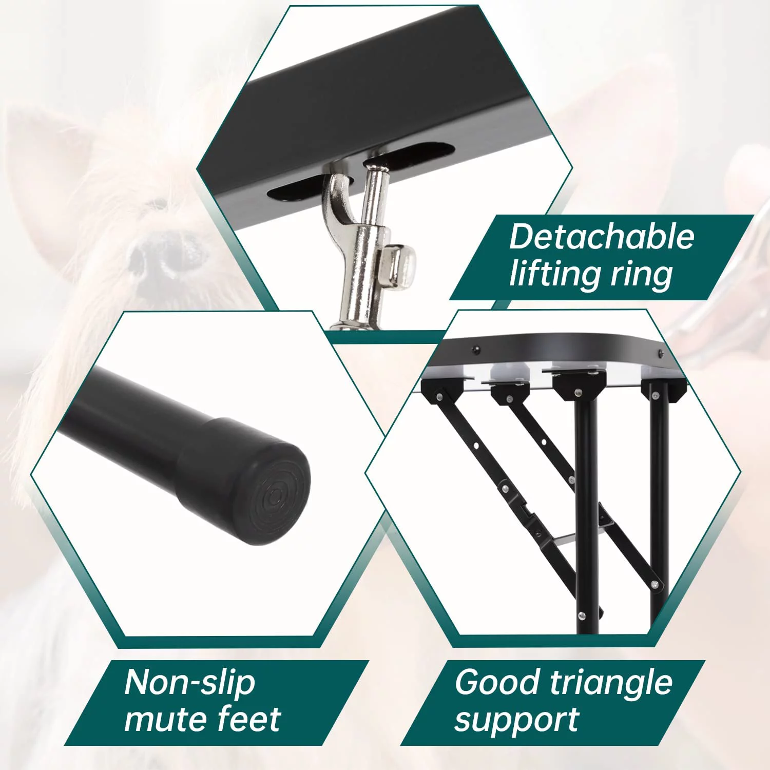 BestPet 36in Dog Grooming Table Foldable Home Pet Bathing Station with Mesh Tray