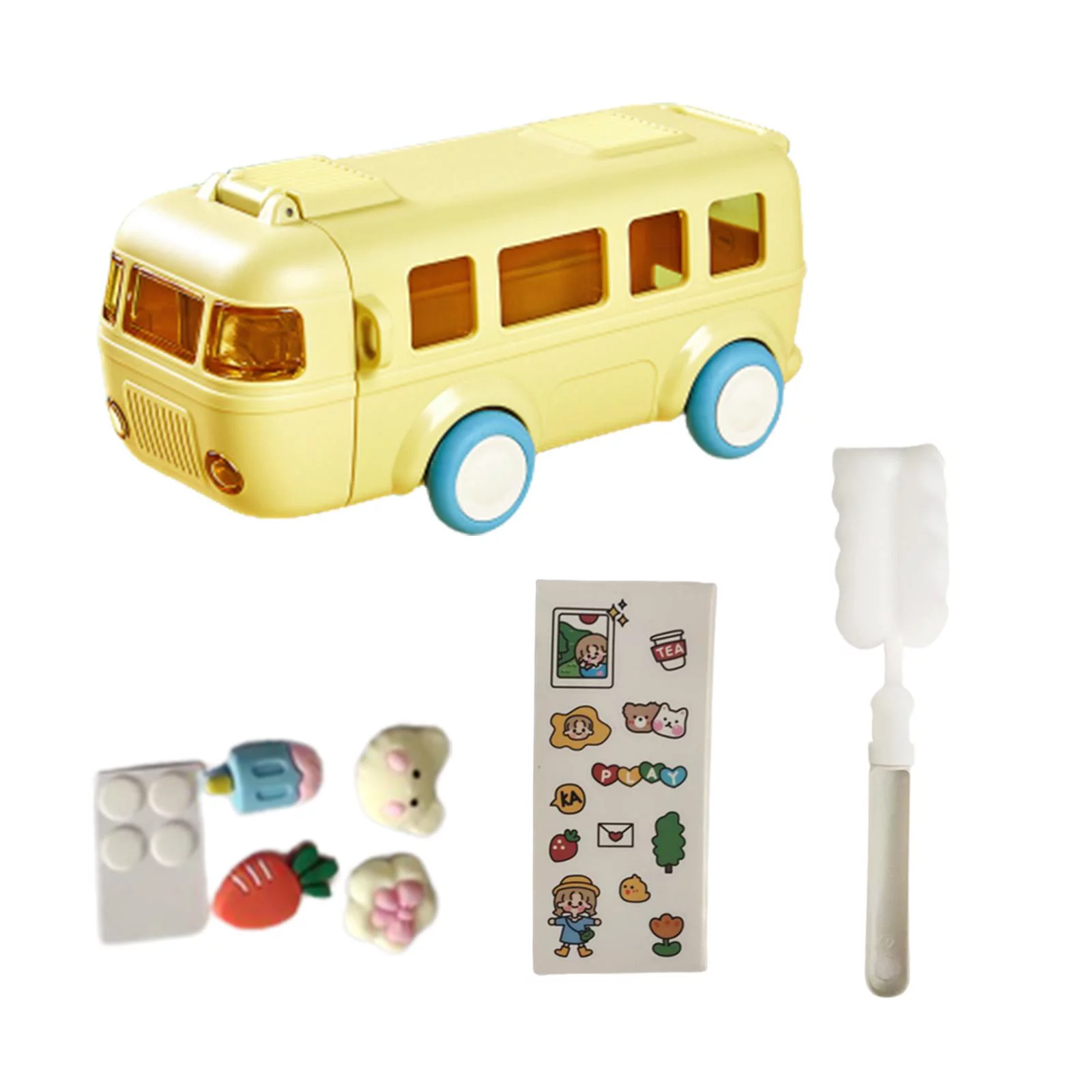 cute and cute Water Bottle Drinking Cups Toddlers Cartoon Car Kid Water Bottle Yellow