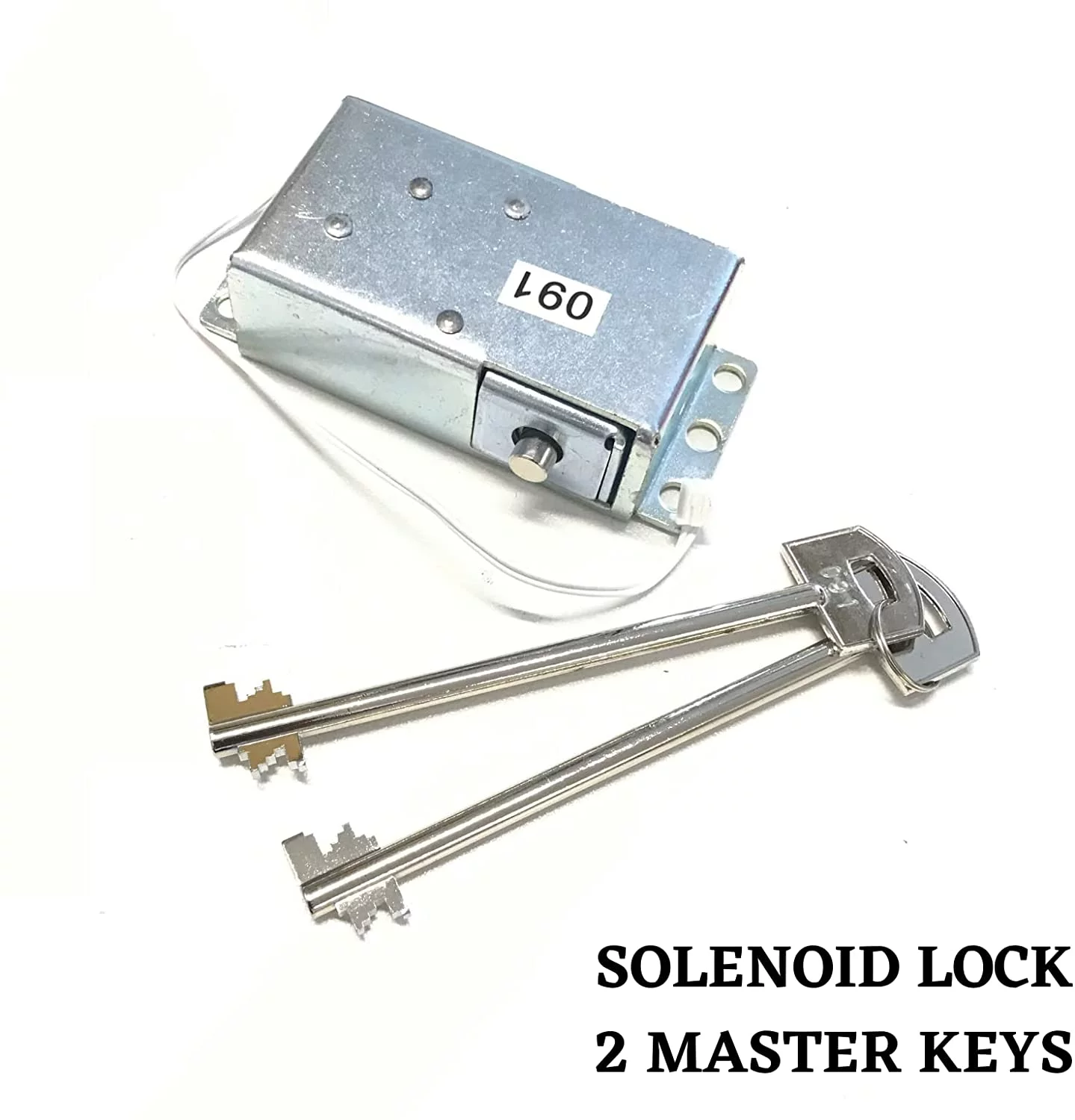 WAH LIN PARTS Gun Safe lock Replacement with Solenoid Lock & 2 Override Keys Chrome Keypad DIY Safe Electronic Lock, Reset Cable, Circuit Board Lock