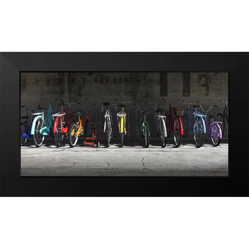 Decker, Cynthia 14x9 Black Modern Framed Museum Art Print Titled - Bike Rack