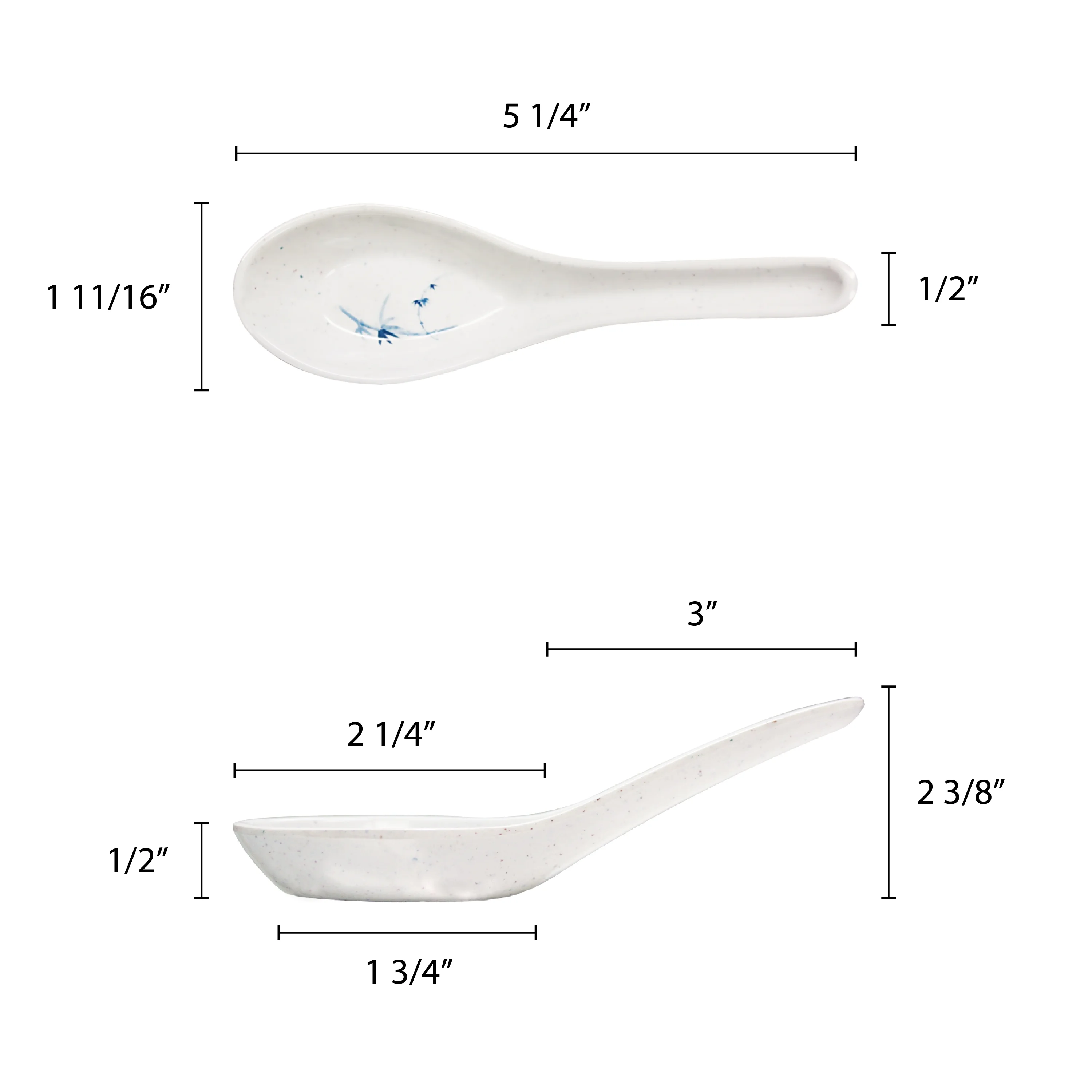 Excellante Blue bamboo melamine dinnerware collection 3/4 oz, 5 5/8