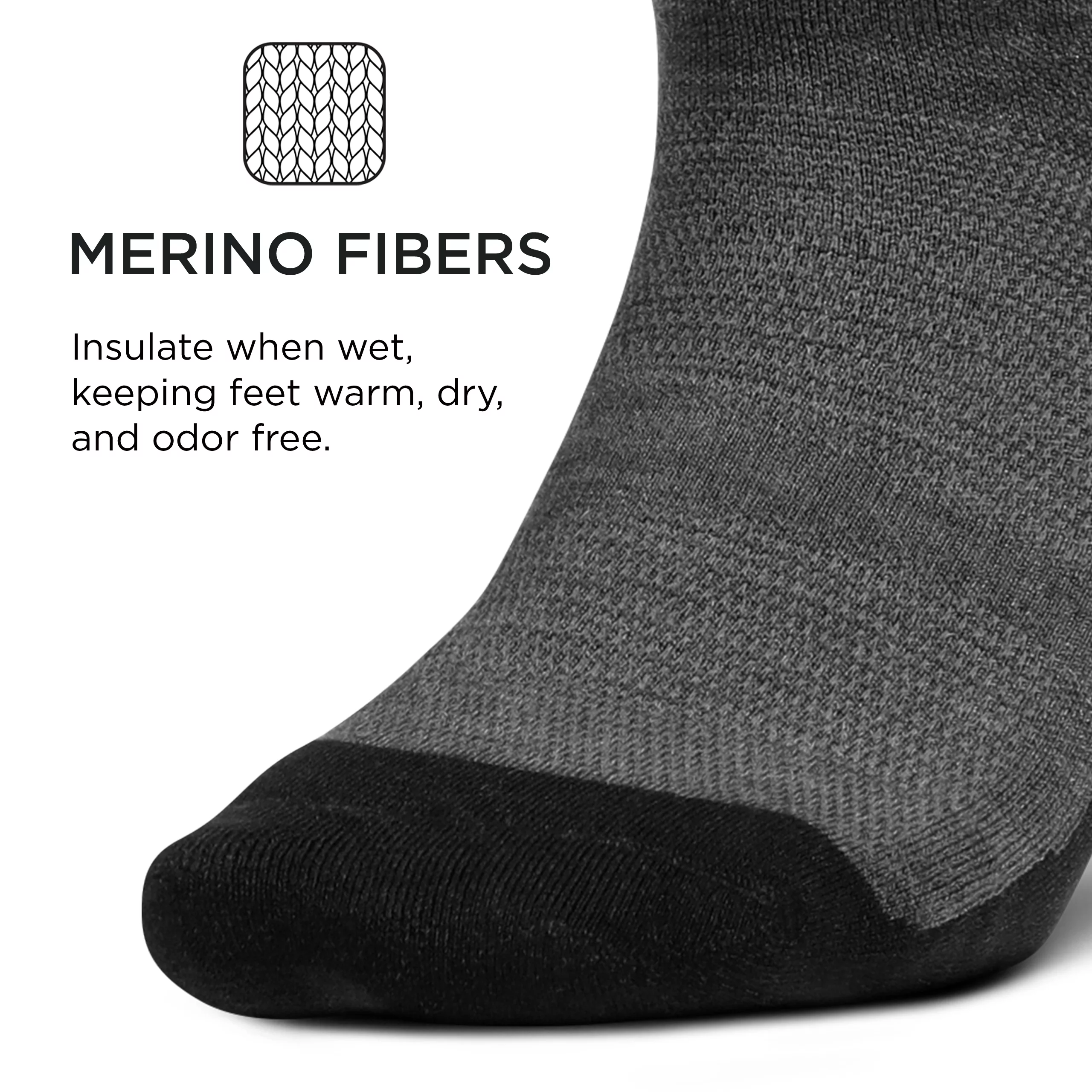 Feetures Merino 10 Cushion No Show Tab Sock Solid (Small, Gray)