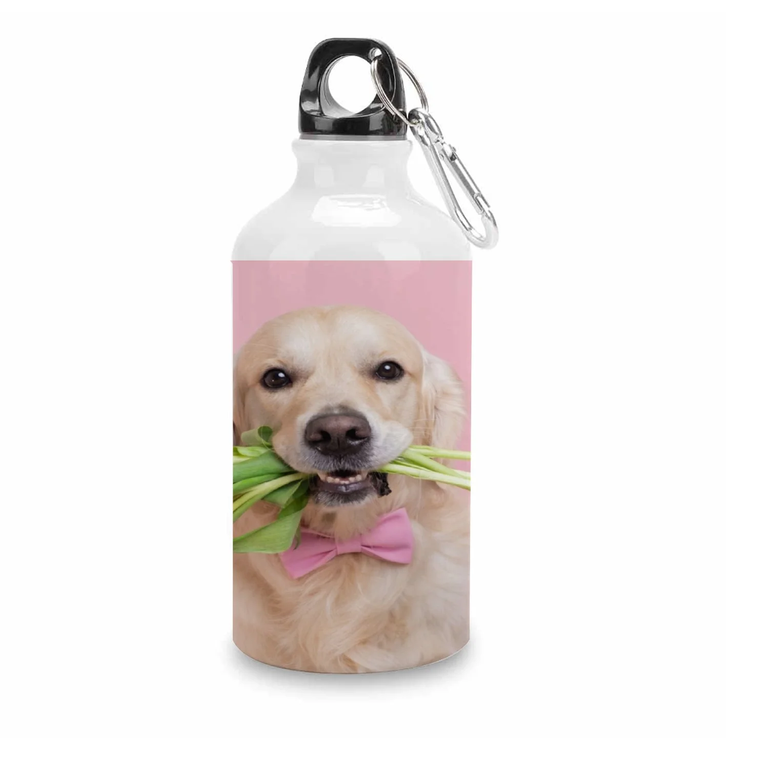 SKYSONIC 400ml Sport Aluminum Water Bottle,Dog,Sport Multipack Leak Proof Easy Carry Travel Bottle with Twist Cap for Gym Hiking Camping Running Bike Outdoor