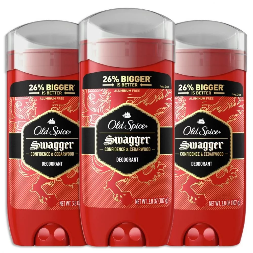 Old Spice Men's Deodorant Aluminum-Free Swagger, 3.8 oz Pack of 3