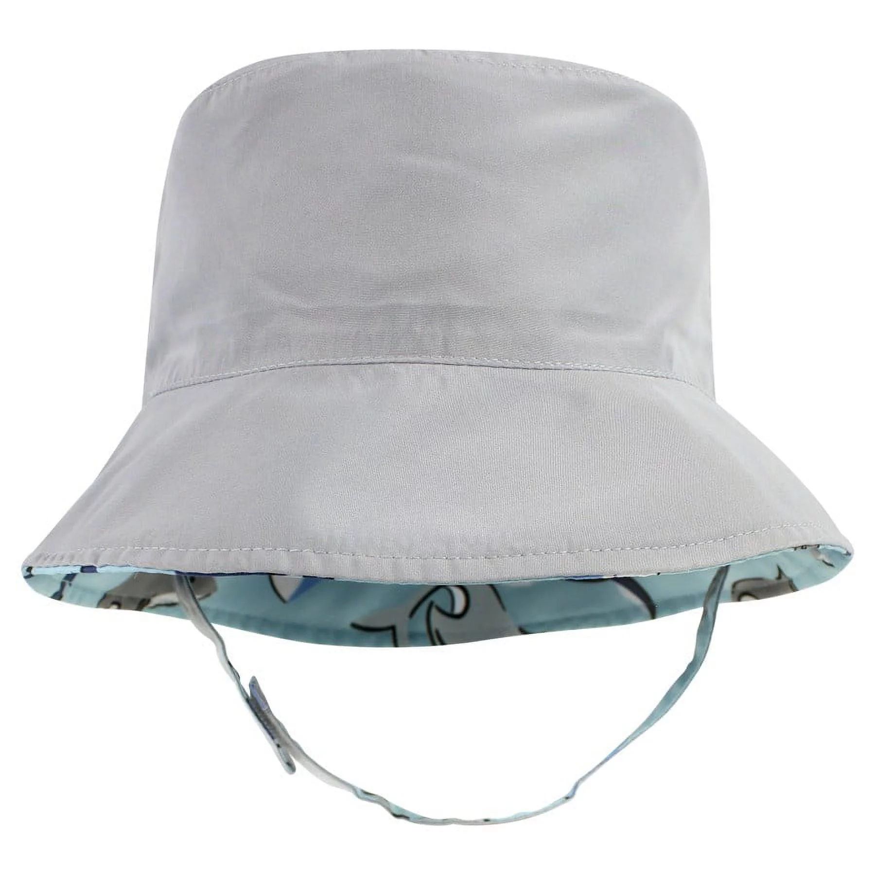 Hudson Baby Infant Boy Sun Protection Hat, Shark Stripe, 0-12 Months