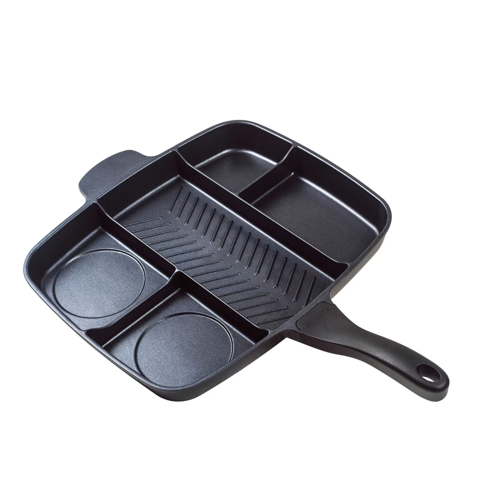 Master Pan Non-Stick Divided Grill/Fry/Oven Meal Skillet, 15