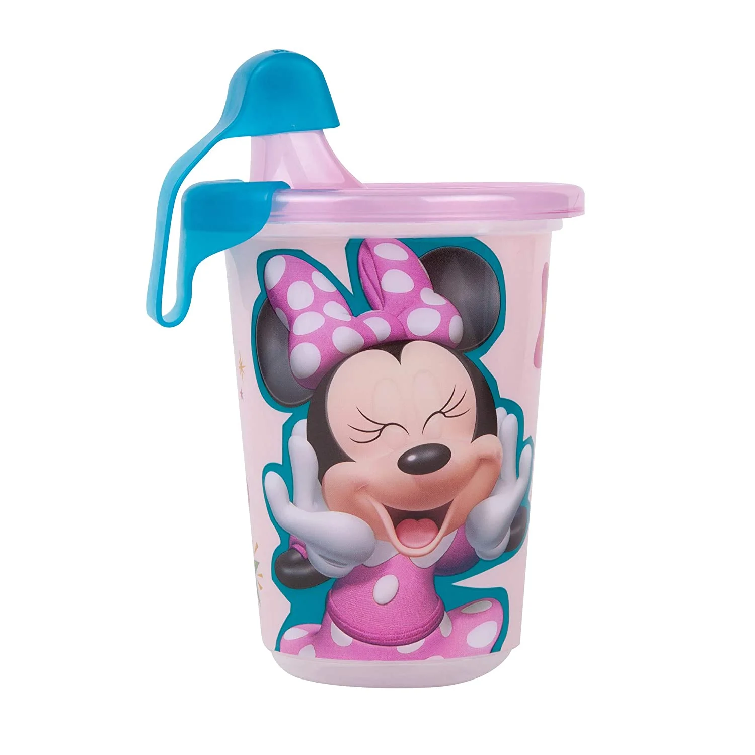 The First Years Take & Toss Disney Minnie Mouse Sippy Cups - Reusable Toddlers Cups with Lids - Kids Party Pack with 2 Travel Caps - 10 Oz - 10 Count