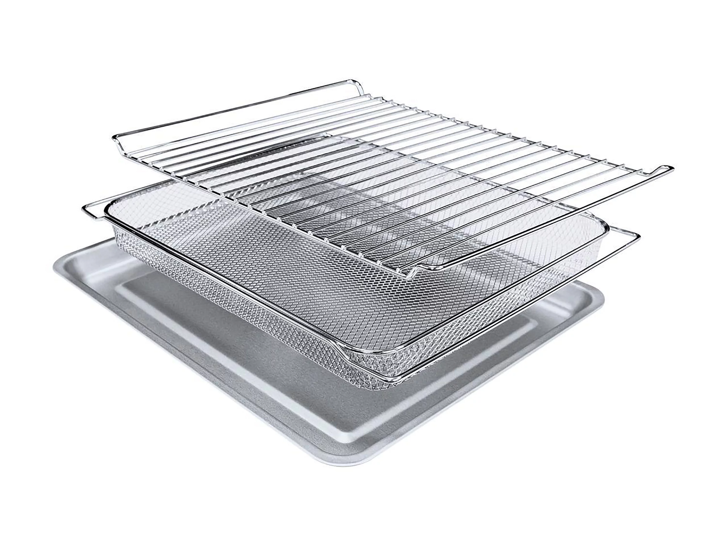 1800 W 4-Tray Stainless Steel Air Fryer Convection Toaster Oven with Large Transparent Window