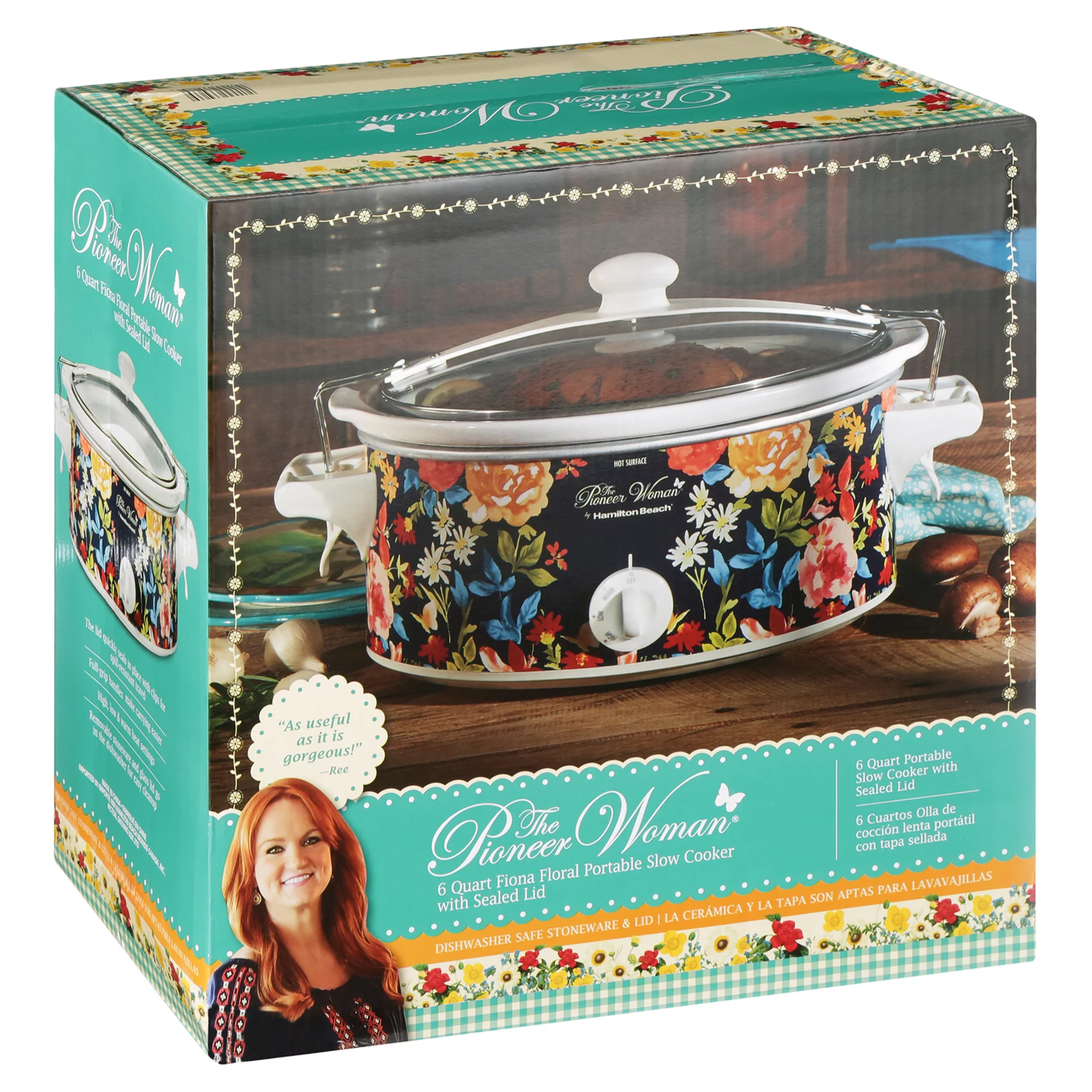Pioneer Woman 6 Quart Portable Slow Cooker Fiona Floral | Model# 33066 By Hamilton Beach