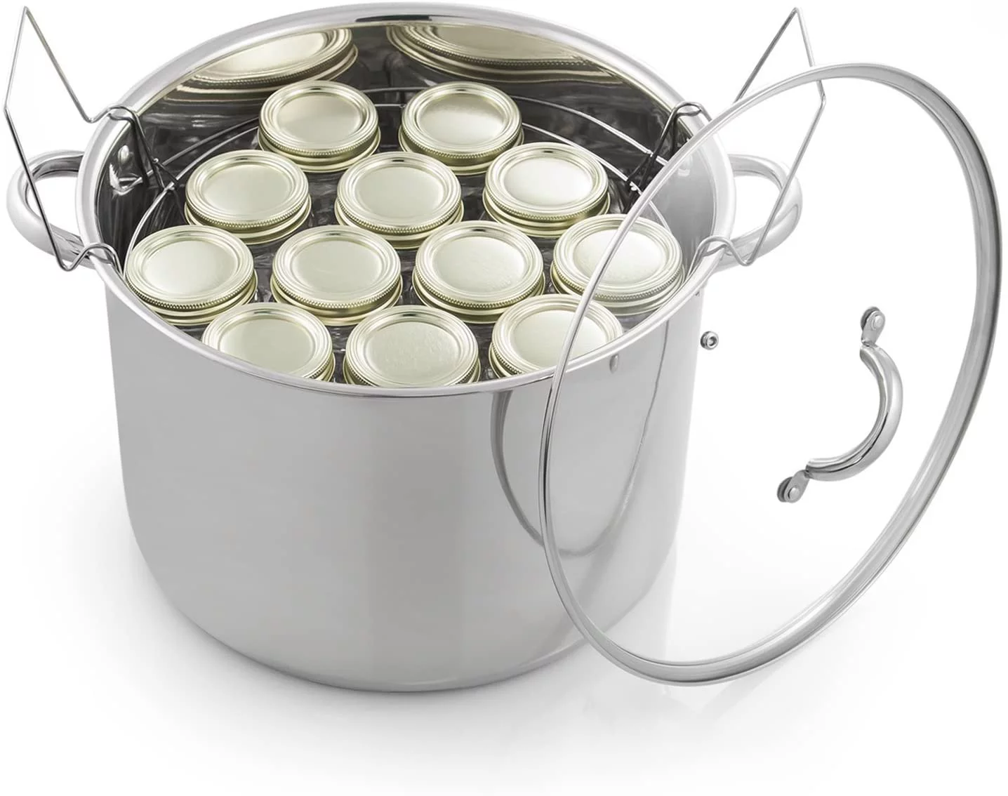 McSunley Medium Stainless Steel Prep N Cook Water Bath Canner, 21.5 quart, Silver
