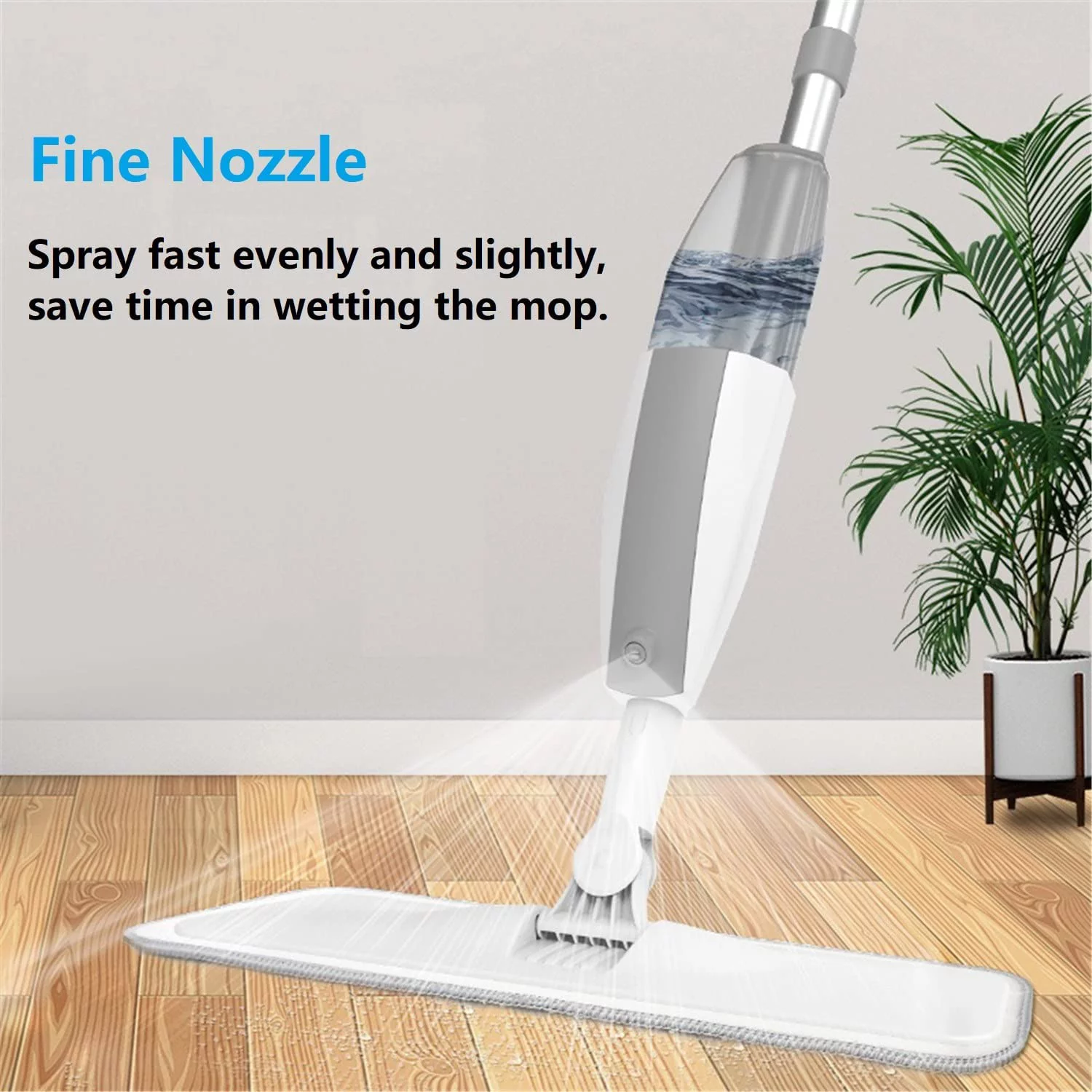 Microfiber Spray Mop for Floor Cleaning - LINKPAL Hardwood Floor Mop Dry Wet Mop for Hardwood Wood Laminate Tile Vinyl Kitchen Dust Mop with 3 Reusable Washable Mop Pads 260ml Refillable Bottle