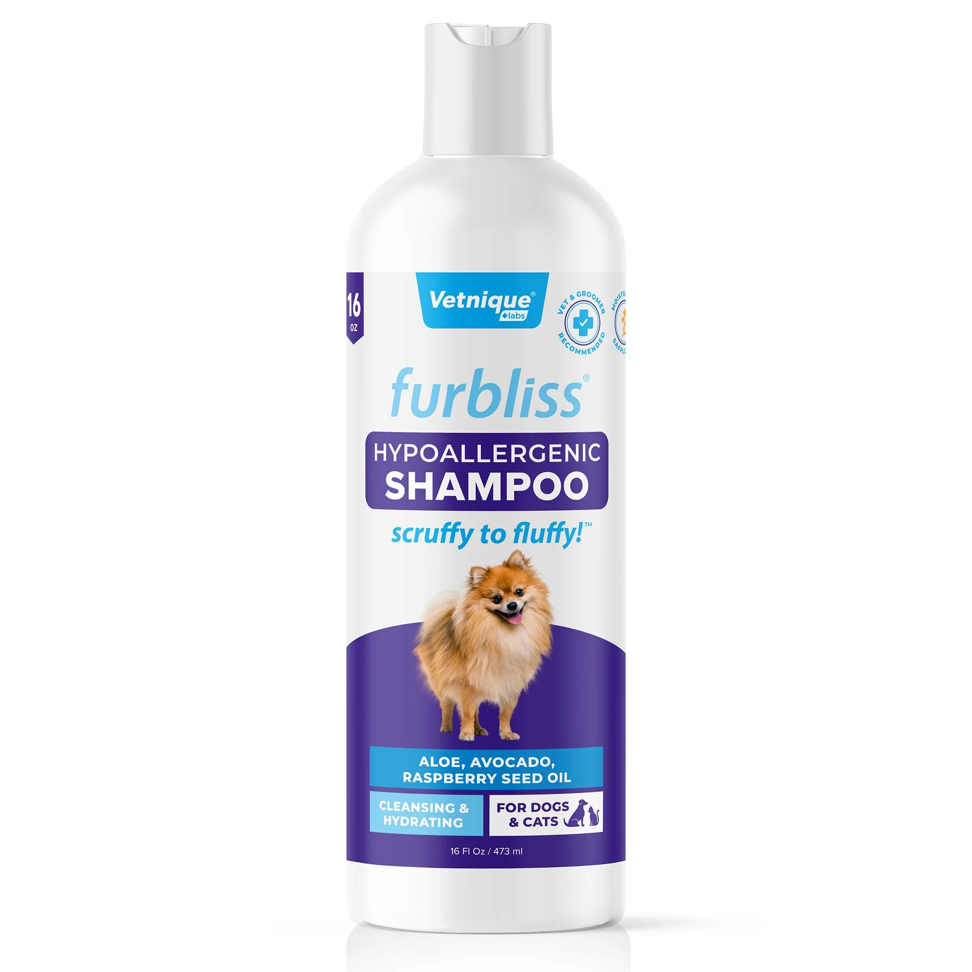 Vetnique Labs Furbliss Hypoallergenic Shampoo for Dogs & Cats with Sensitive Skin 16oz