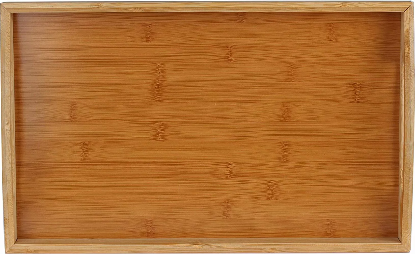 Serving Tray Bamboo - Wooden Tray with Handles - Great for Dinner Trays, Tea Tray, Bar Tray, Breakfast Tray, or Any Food Tray - Good for Parties or Bed Tray Home-It