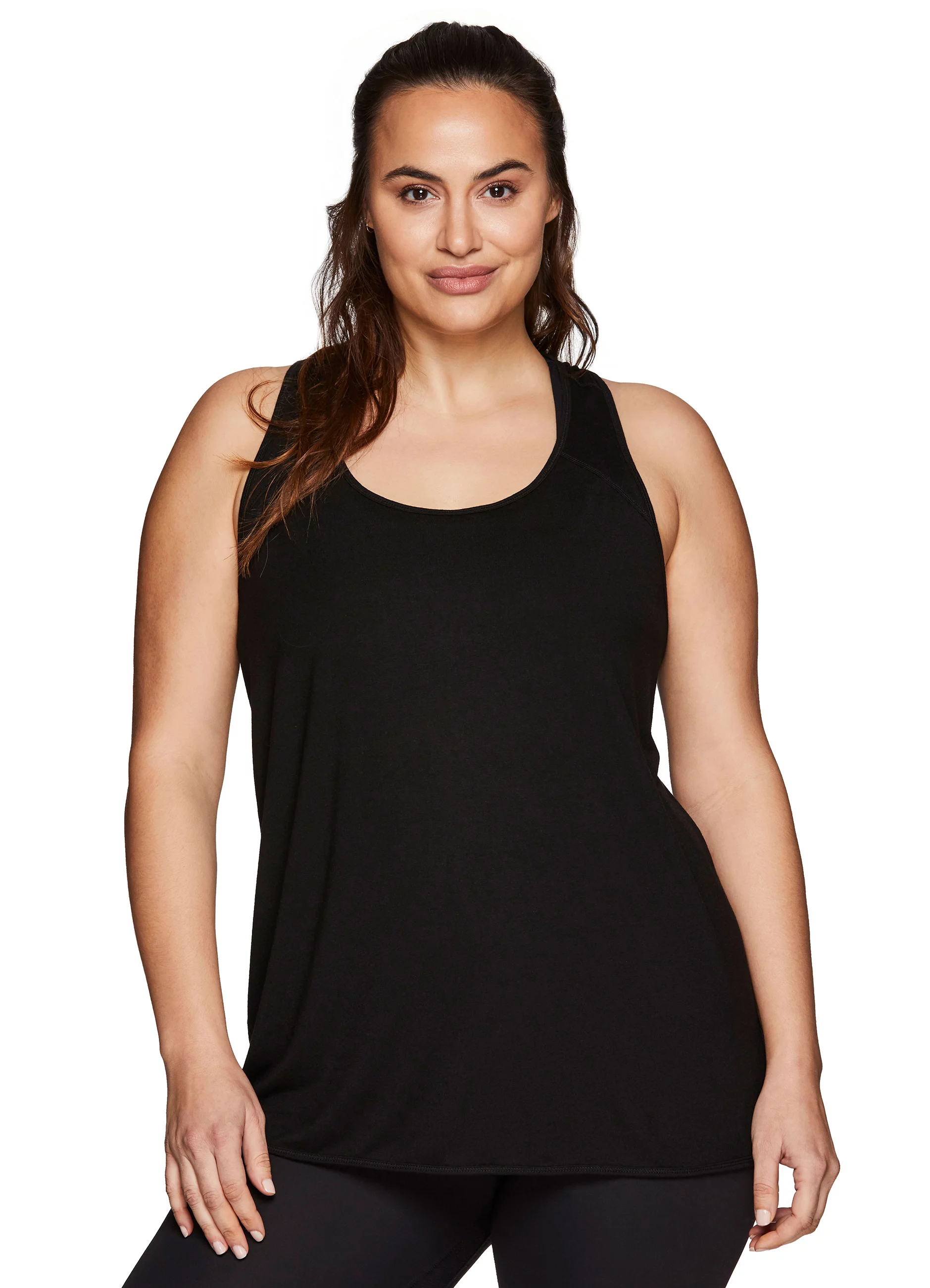 RBX Active Plus Size Women's Twist Back Soft Relaxed Tank Top Tunic