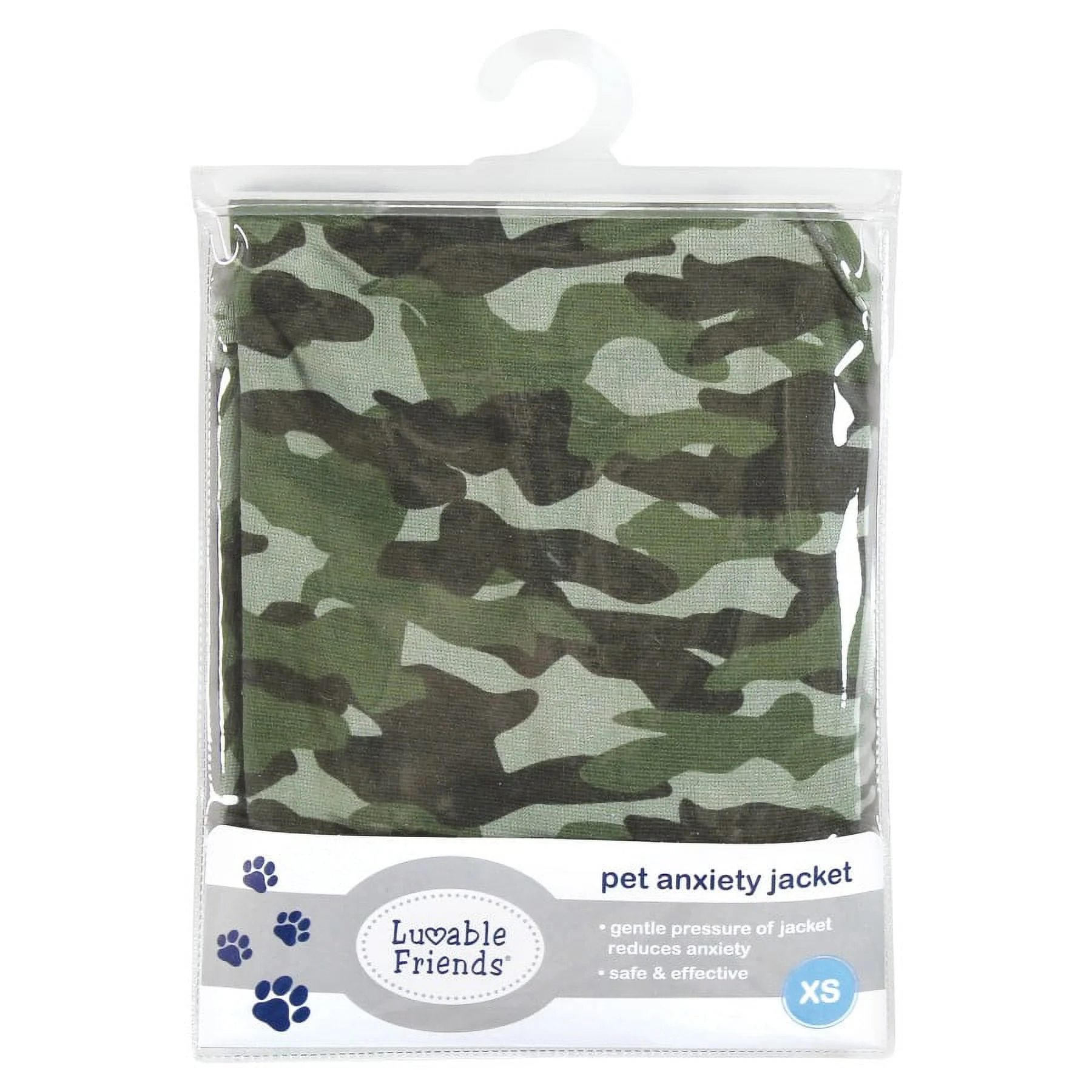 Luvable Friends Pet Thunder Anxiety Jacket, Camo, X-Large