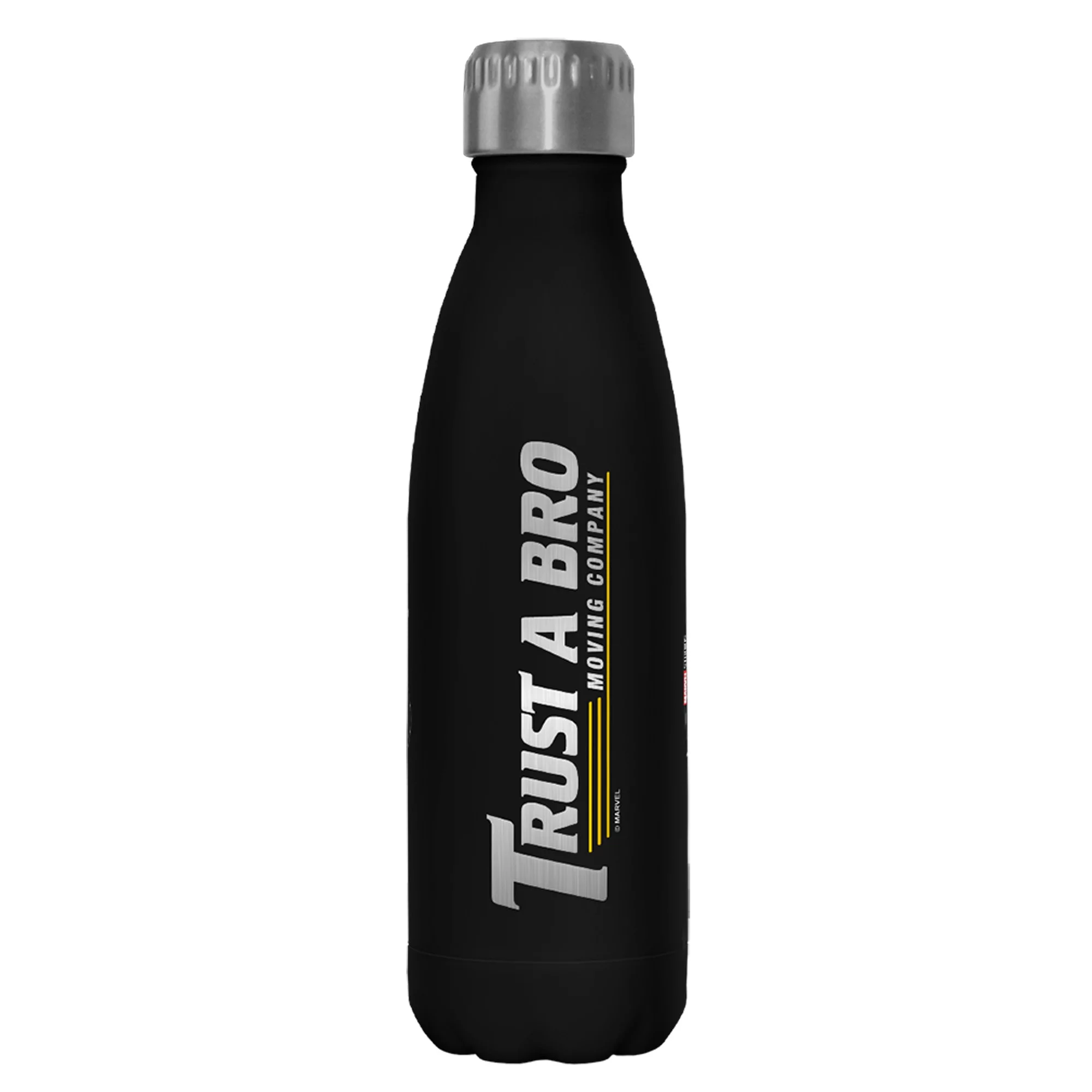 Marvel Hawkeye Trust a Bro Moving Company Logo  Stainless Steel Water Bottle Black / Trust 17 oz.