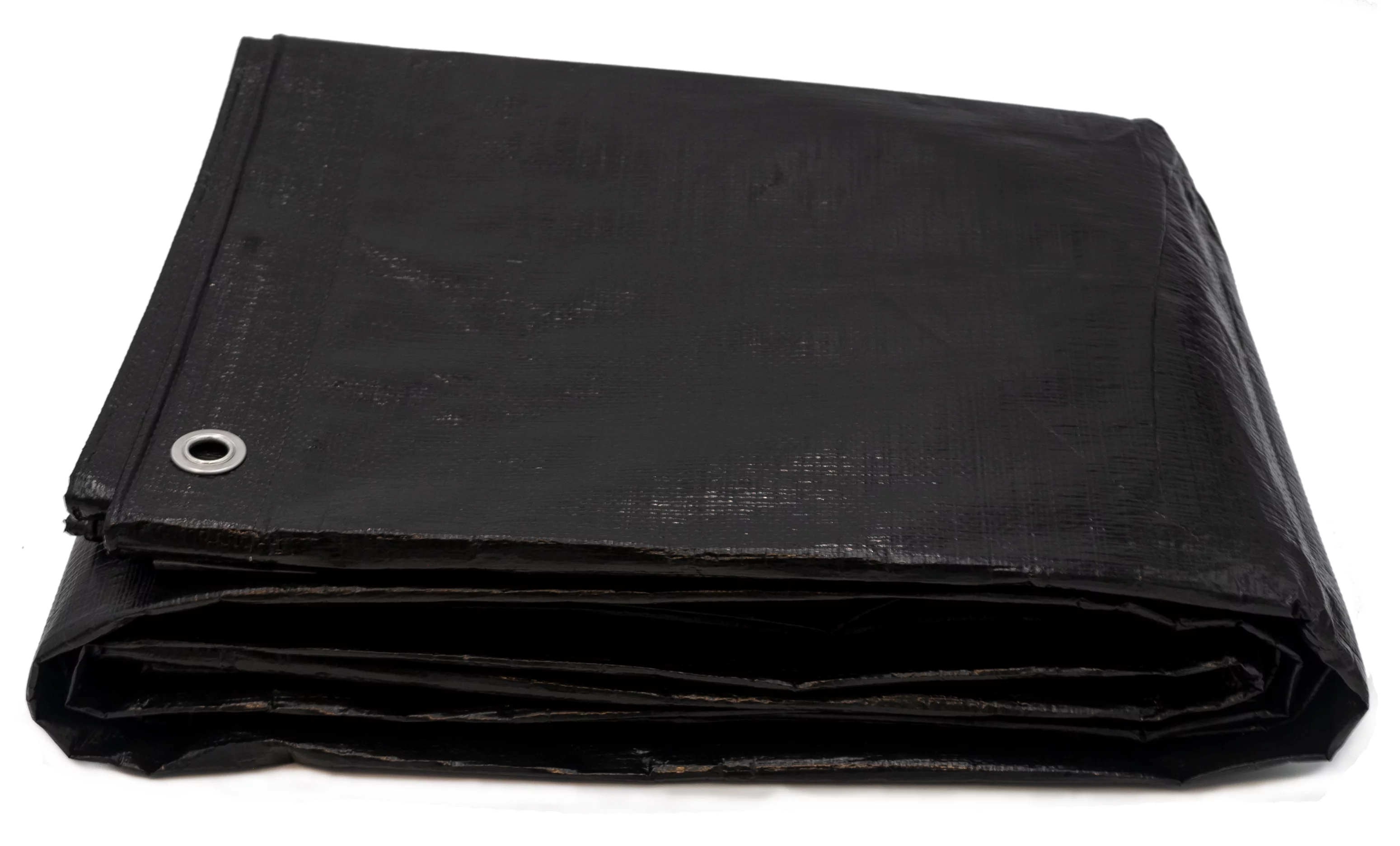 Harpster Tarps 20 ft. x 30 ft. Heavy Duty 6 oz. Black Poly Tarp 12 Mil Thick