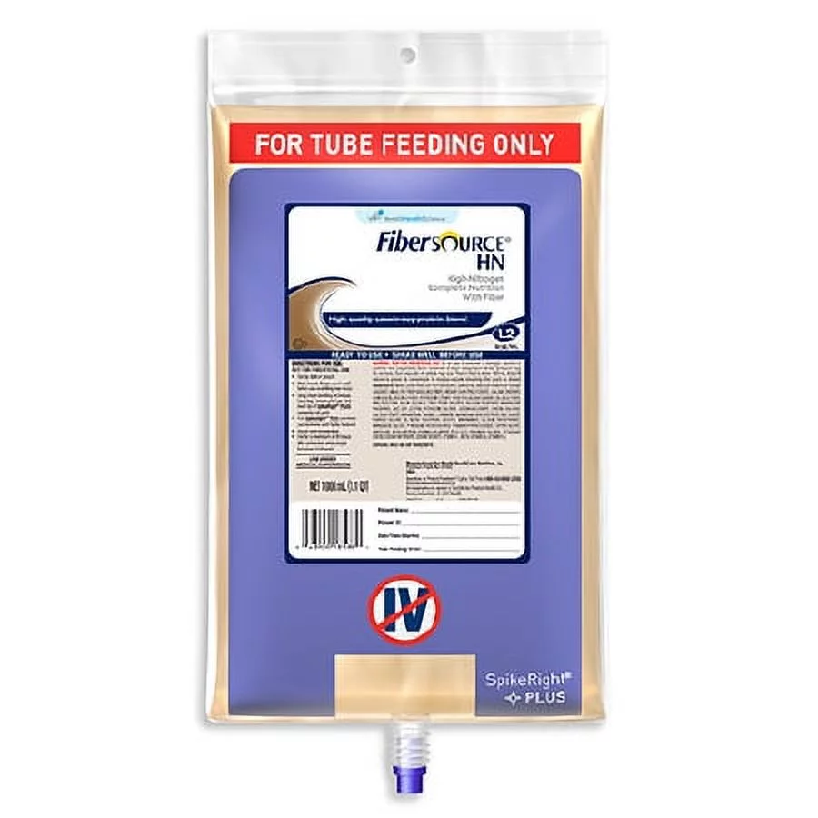 Fibersource HN Tube Feeding Formula Ready to Hang Adult 1000 mL Bag, 1 Count