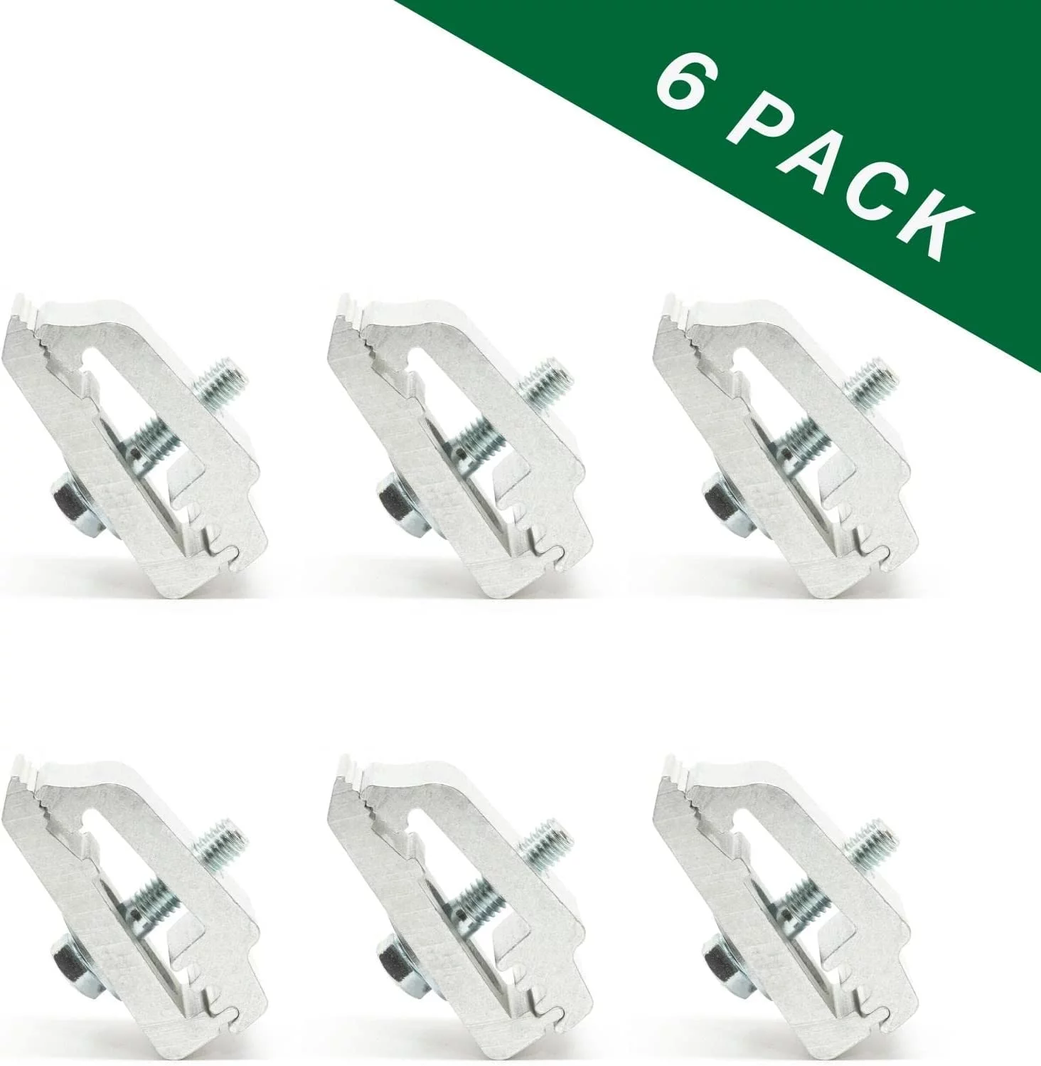 RuggedXL Low Pro Aluminum Mounting Clamps Truck Cover, Cap, Camper - Set of 6