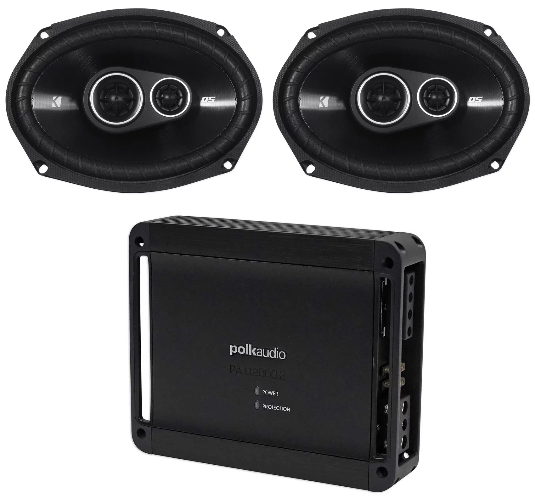 Polk Audio PAD2000.2 2-Channel 500w Amplifier PA D2000.2+2) Kicker 6x9