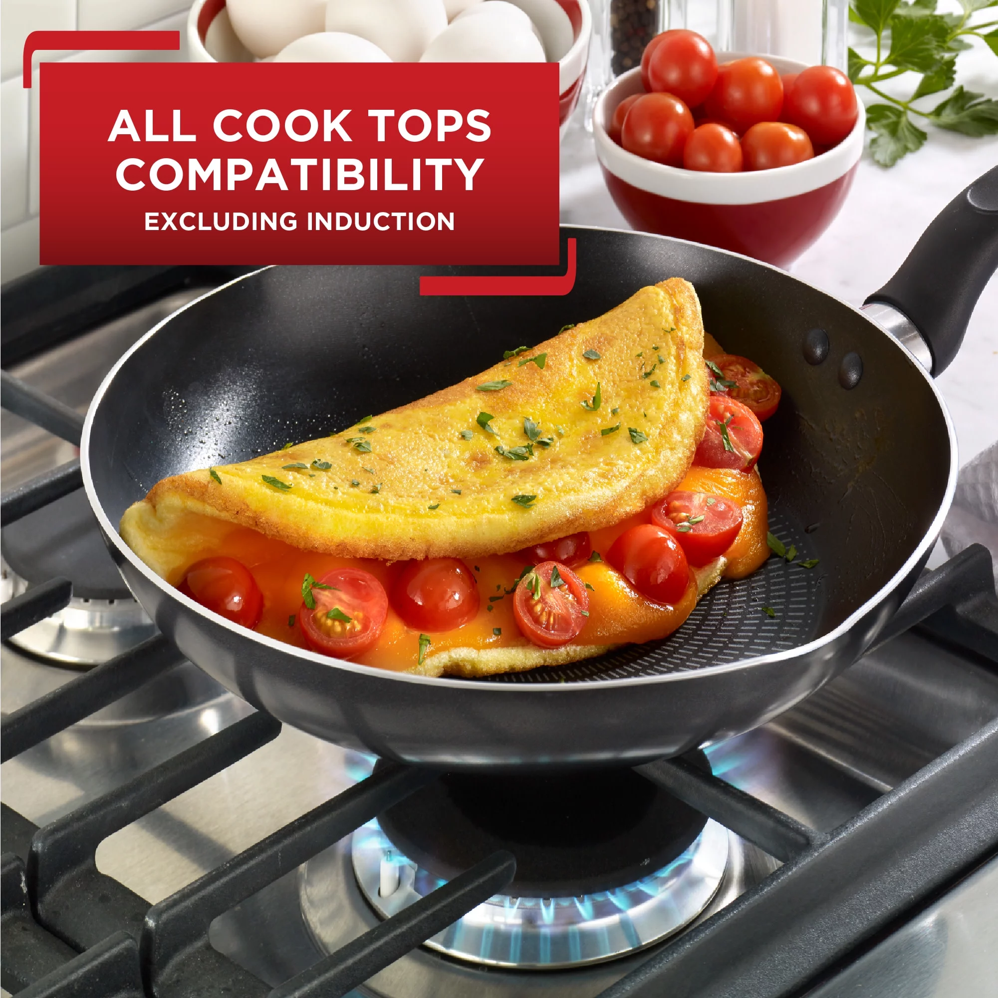 T-fal Easy Care Nonstick Cookware, Fry Pan, 12 inch, Grey, B2910762