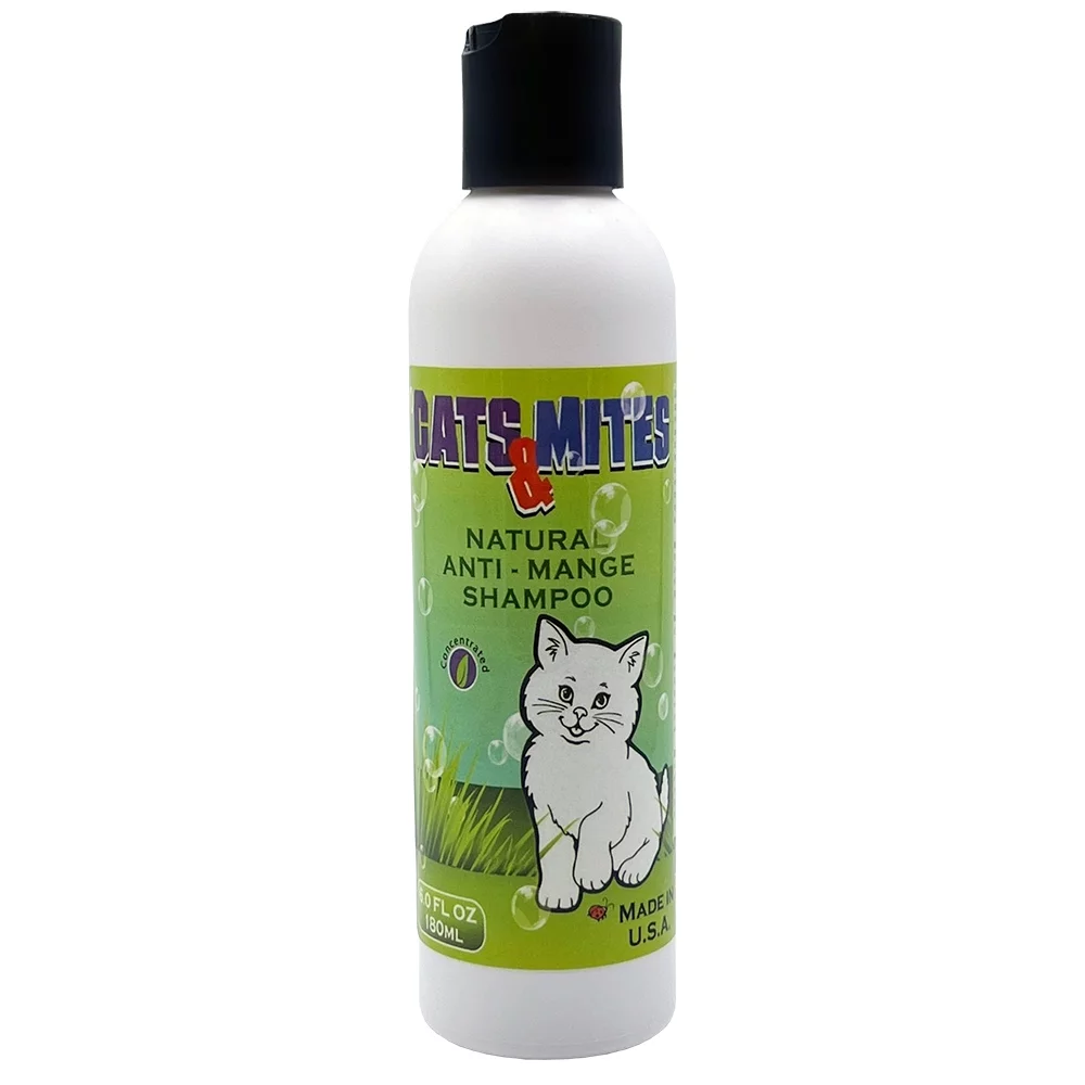 Cats n Mites Shampoo For Cats & Kittens With Mange, Hot Spot, Hair Loss, Stop Itching - 6.0 OZ
