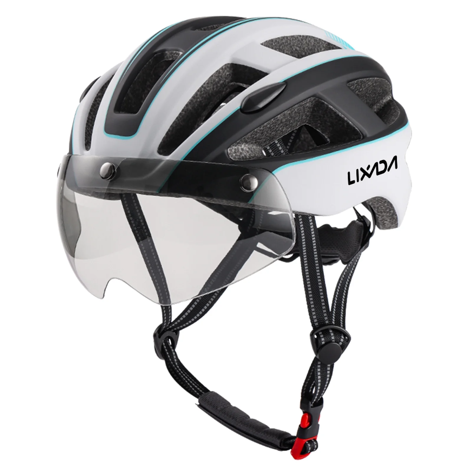 Lixada Mountain Bike Helmet with Detachable Magnetic Goggles and Rear Light – Cycling Safety Gear
