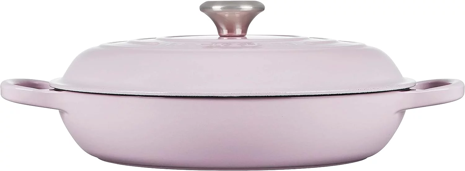 Le Creuset Enameled Cast Iron Signature Braiser, 3.5 qt., Shallot