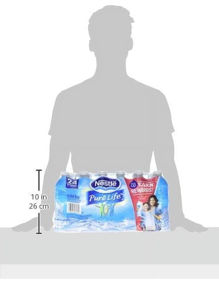 nestle(r) pure life(tm) purified bottled water, 16.9 oz., case of 24