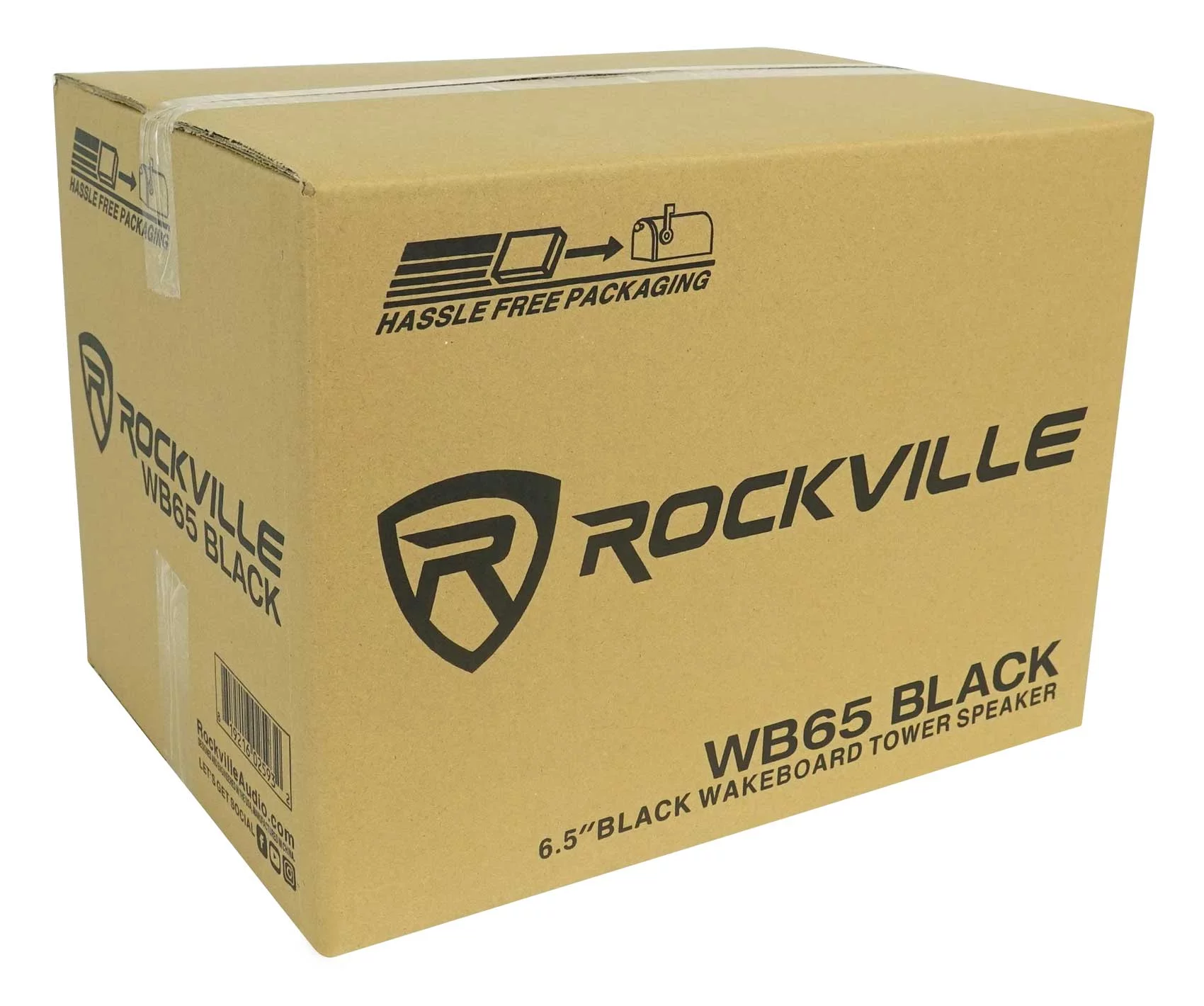 (2) Rockville WB65 Black 6.5