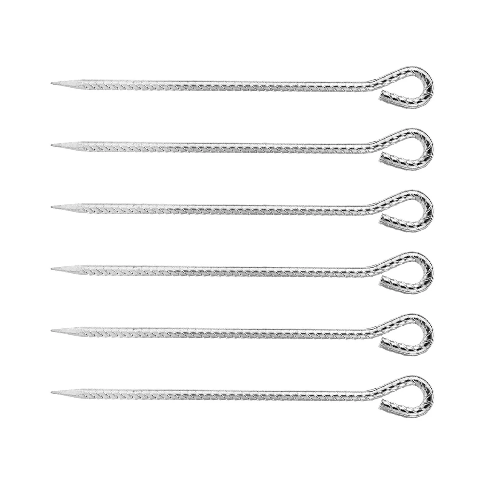 kesoto 6 Pieces Tent Stakes Pegs Tent Nails Reusable Beach Spikes Anchor Canopy Stakes with Hook for Backpacking Trip Lawn Tarpaulin 40CM