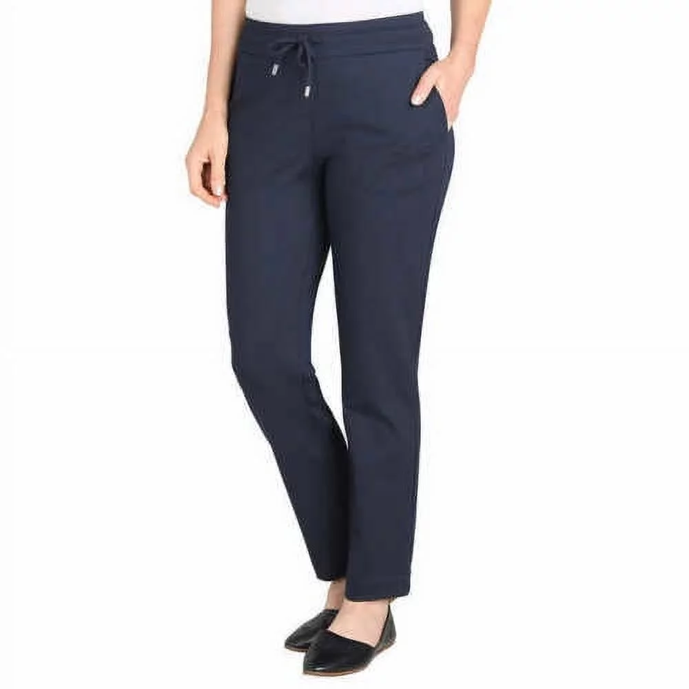 Dalia Ladies' Pull-On Pant with Drawstring (Navy, Small)