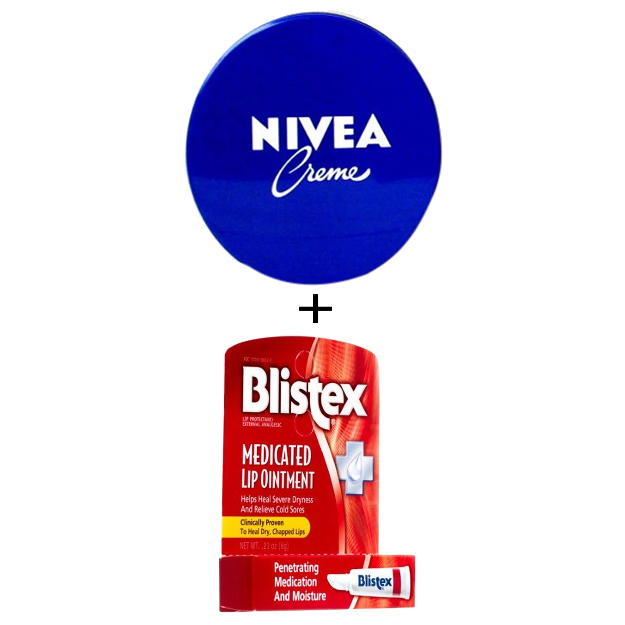 Blistex Lip Medicated Ointment & Nivea Cream (60Ml) 801022