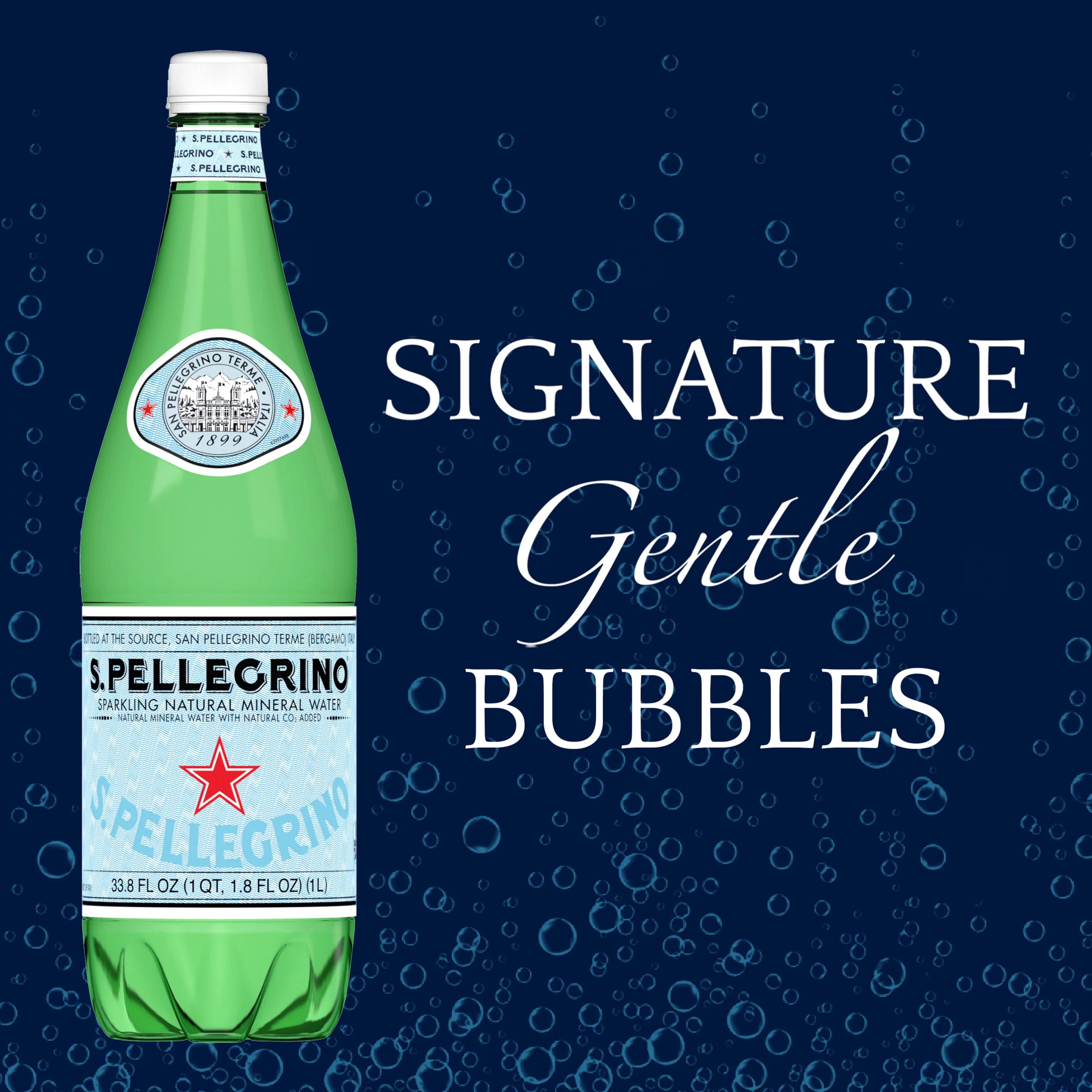 S.Pellegrino Sparkling Natural Mineral Water, 405.6 fl oz, 12 Pack Plastic Bottles