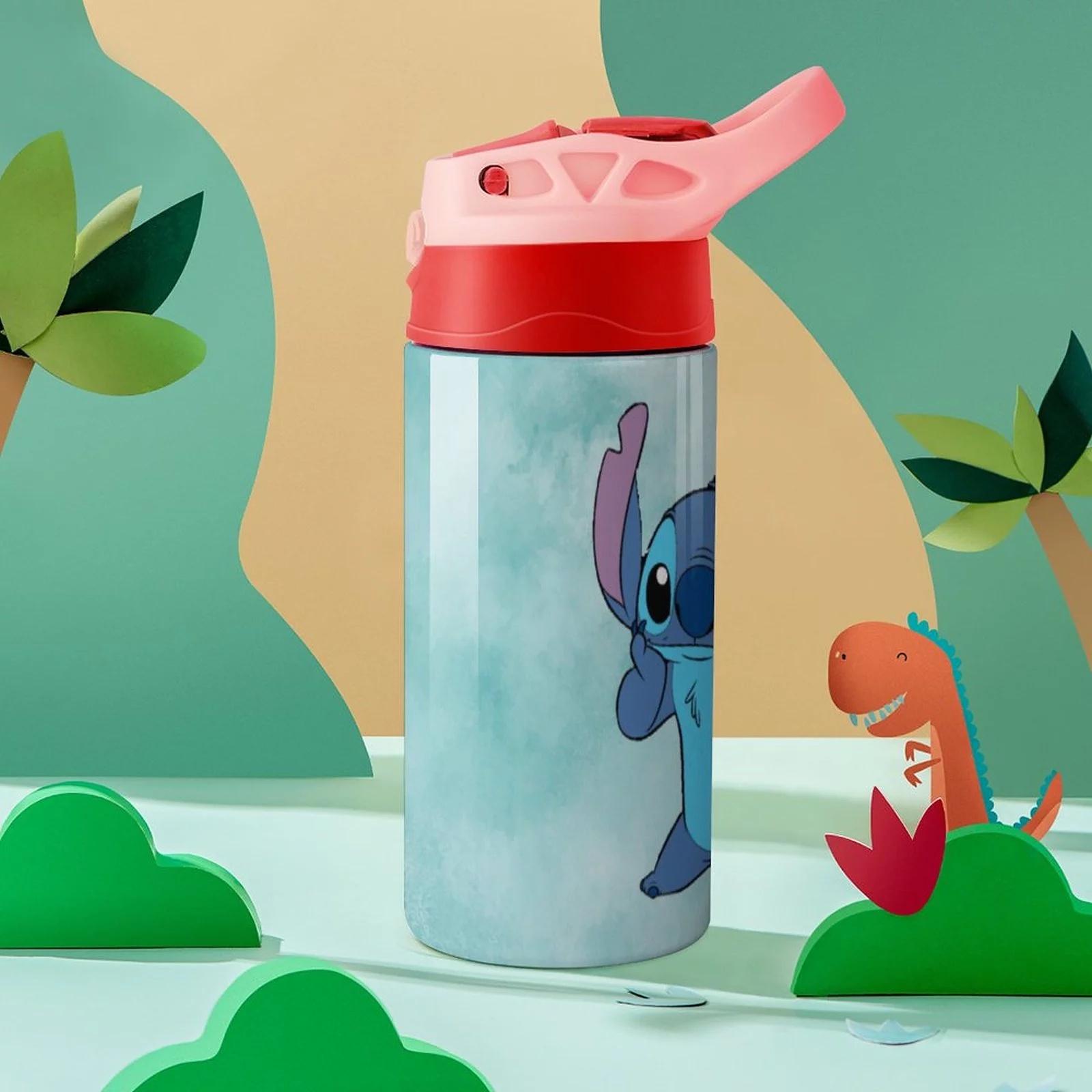 Funny Stitch Children's Water Bottle Vacuum Insulated Stainless Steel Cup With Straw Toddler Thermoses