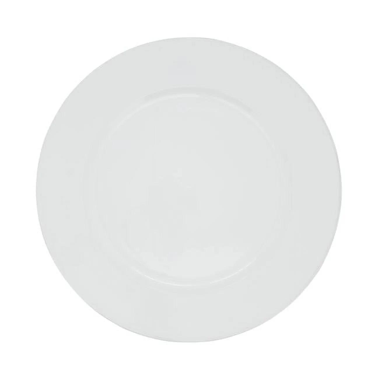 13 in. Classic Design Round Charger Plates, White - Set of 4