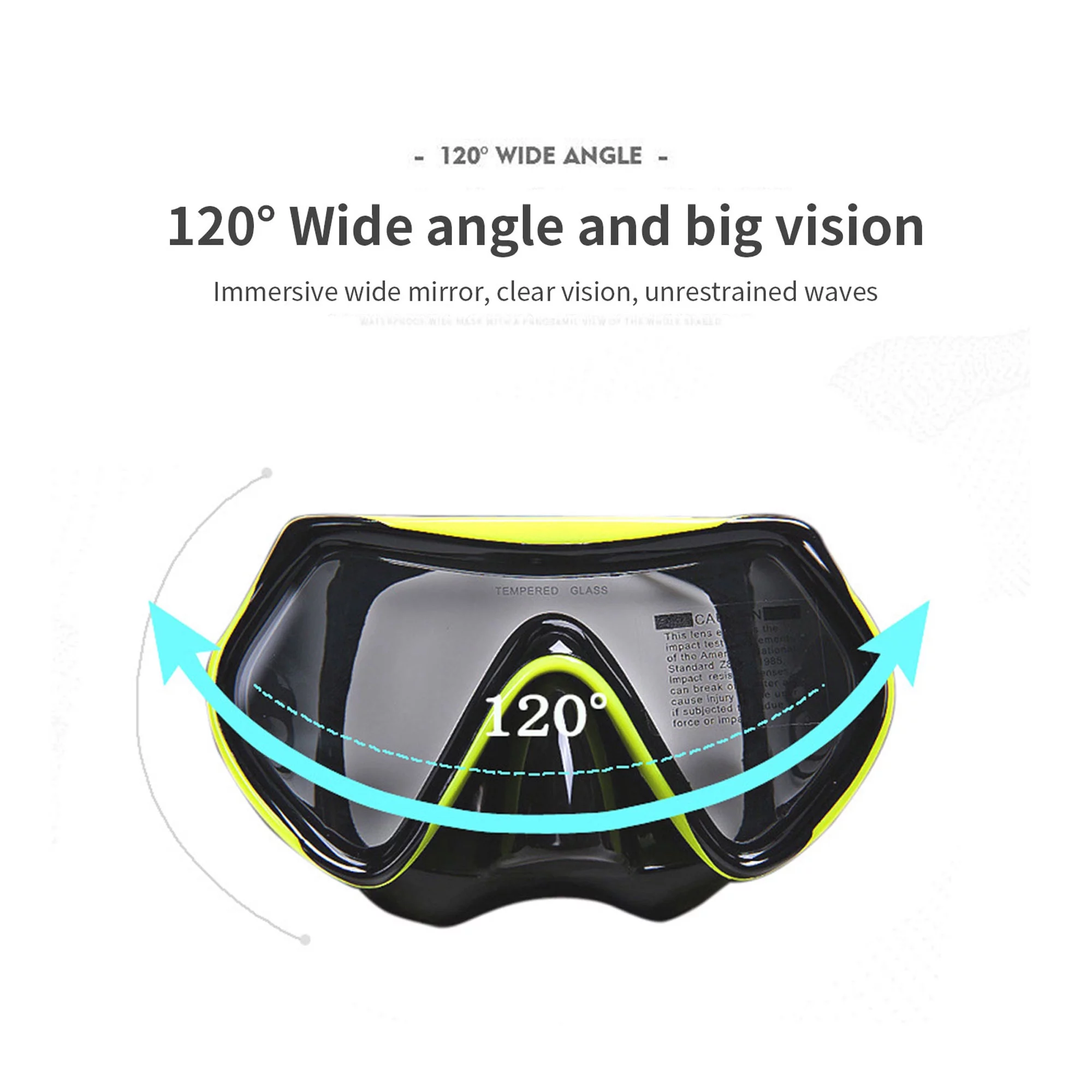 Binpure Silicone Diving Mask with Anti-drop Frame Anti-fog Lens Tool