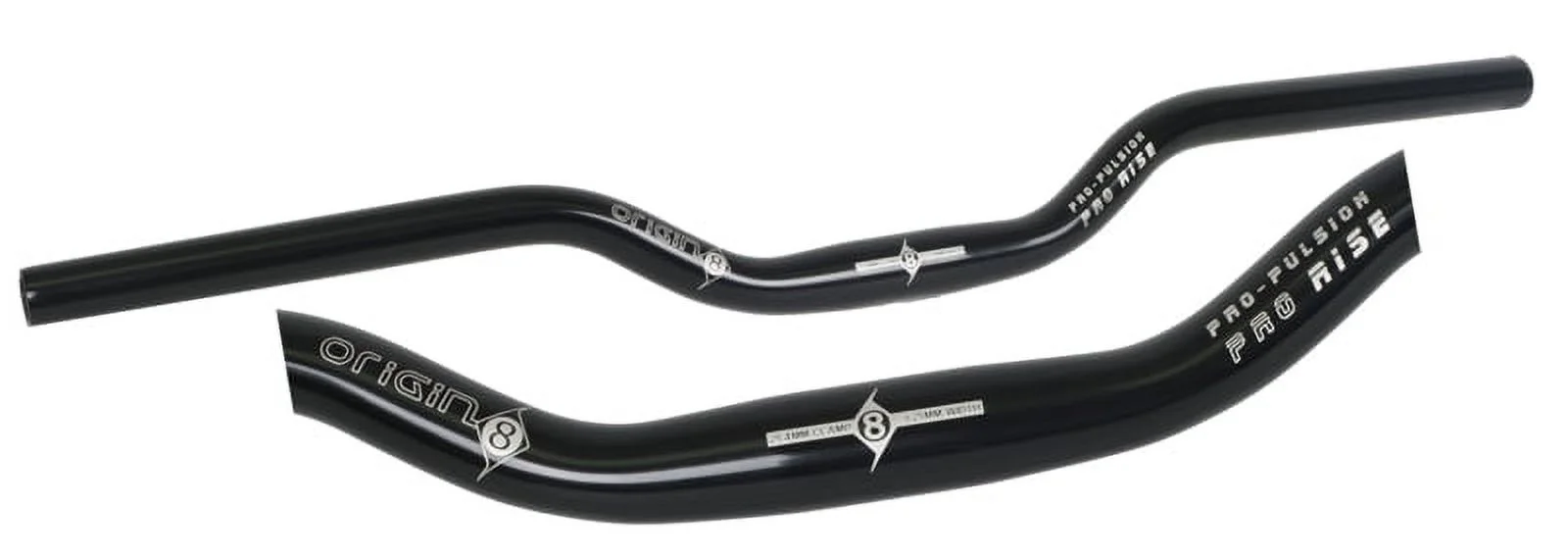 Origin-8 Pro Riser Handlebar 40mm Rise 625mm Wide 25.4mm Clamp Black Mountain