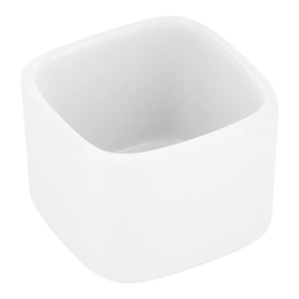 5 oz Square White Porcelain Medium Quadratto Cup - 2 1/4