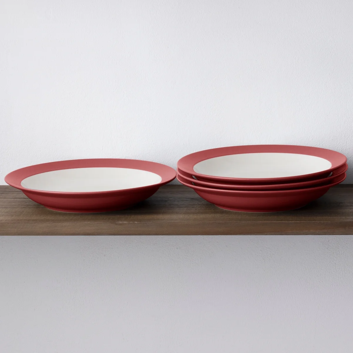 Noritake Colorwave Raspberry Set of 4 Large Pasta Bowls
