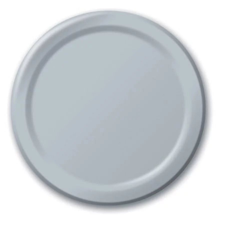 Party Central Club Pack of 240 Shimmering Silver Paper Party Banquet Dinner Plates 10