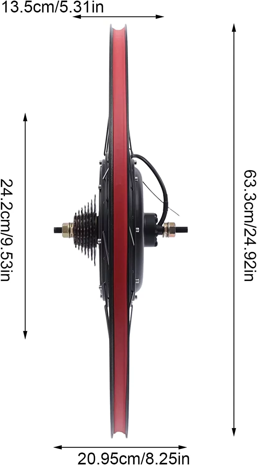 Miumaeov 700C 1000W LCD Display PAS System 48V Electric Bicycle Rear Wheel Retrofit Kit
